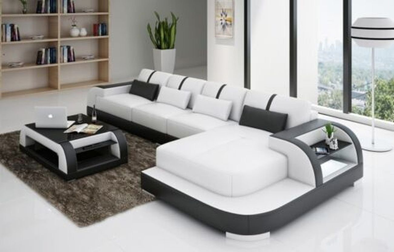 Ecksofa USB Modern Eck Garnitur Couch Ecksofa Design Sofa Wohnlandschaft JVmoebel mit