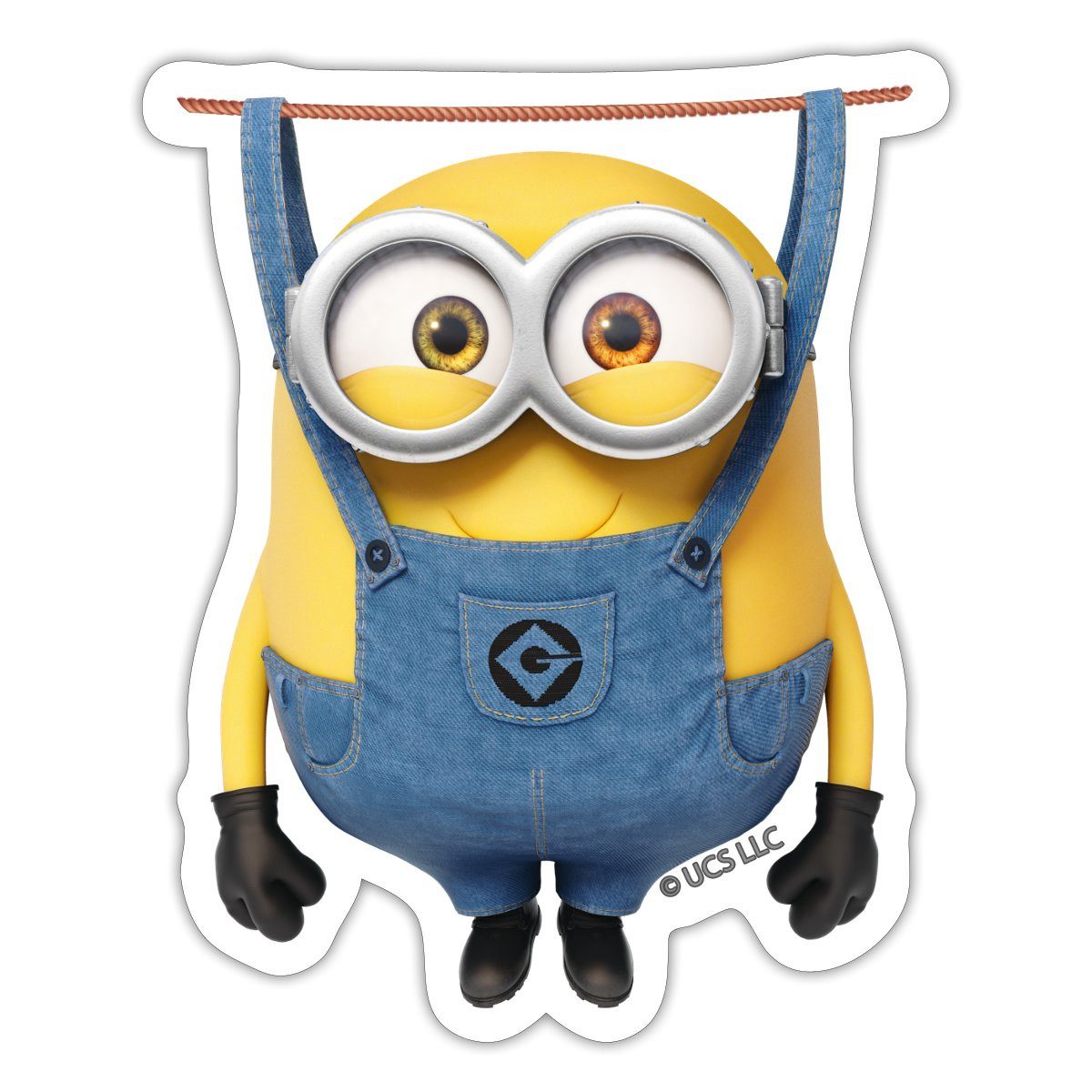 Aufkleber Minions Bob An Der Wäscheleine Despicable Me Sticker, max. 10 x 10 cm