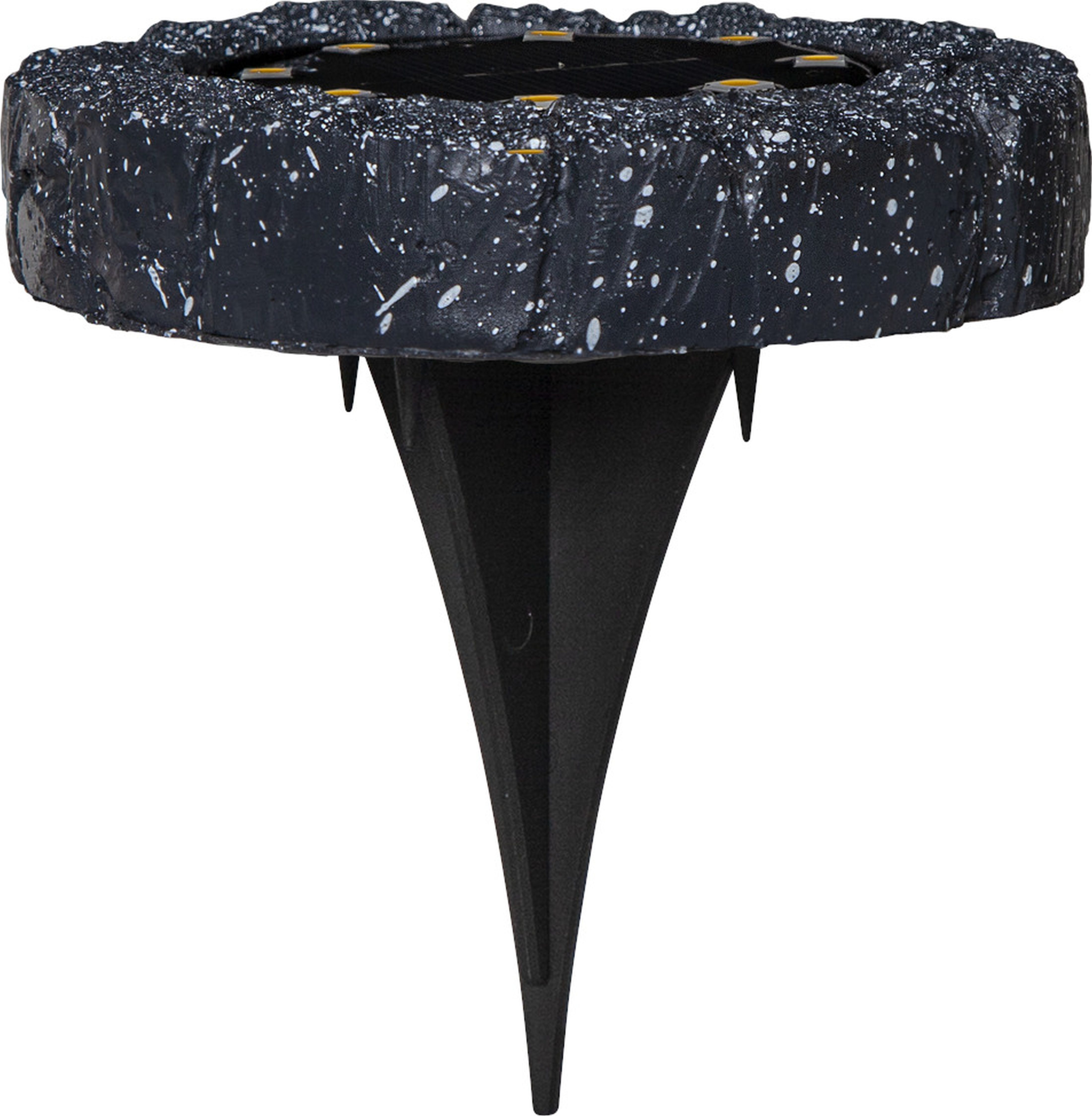 STAR TRADING LED Solarleuchte Solar-Spotlight Lawnlight, Tageslichtsensor, LED fest integriert, Warmweiß, 2er-Set, flache Bodenleuchten, Dämmerungssensor