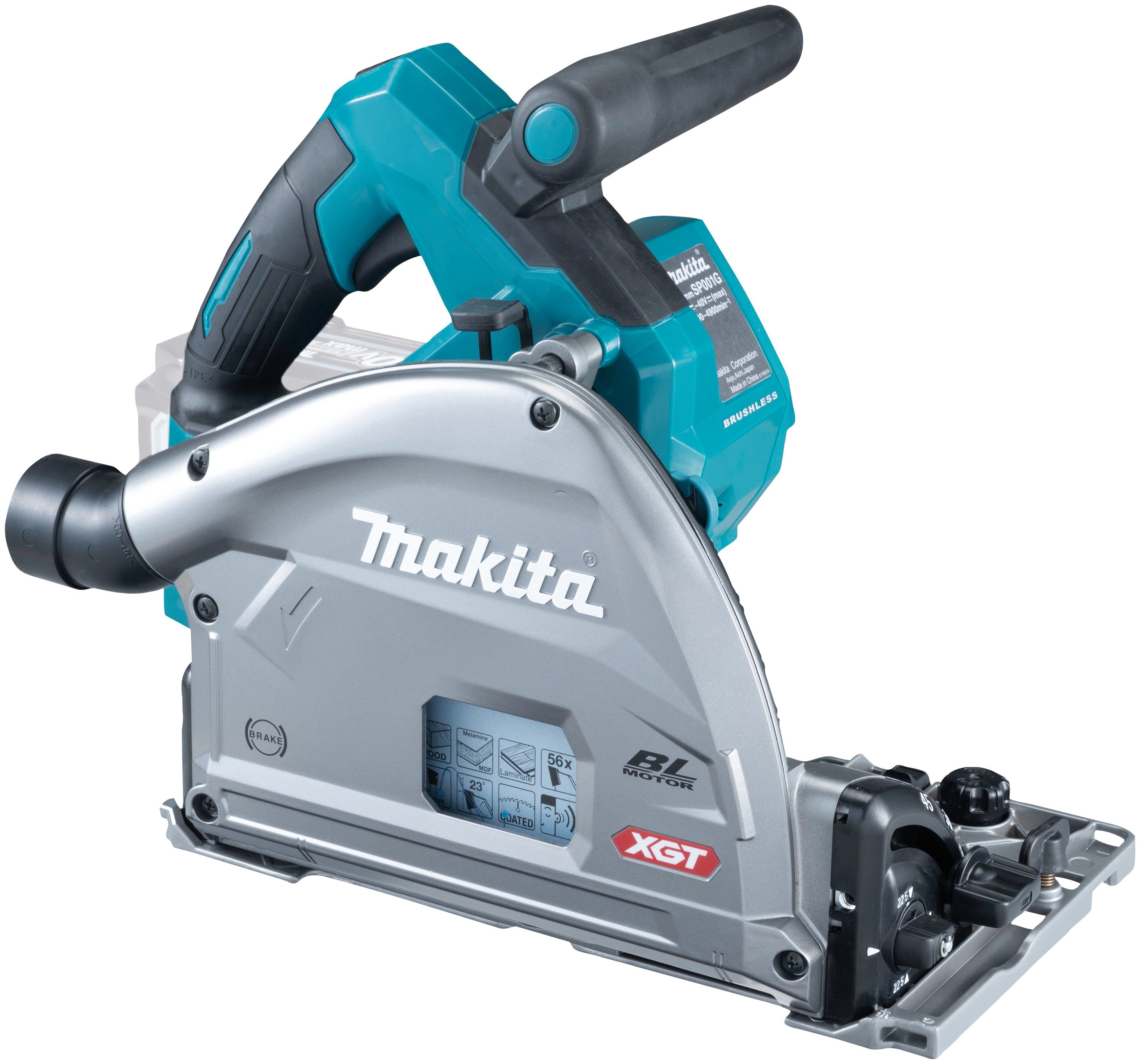 Makita Akku-Tauchsäge SP001GZ03, Kombi-Set, mit Auto-Start Wireless System (AWS), 40 V, 2.500 - 4.900 min-1, 56 mm