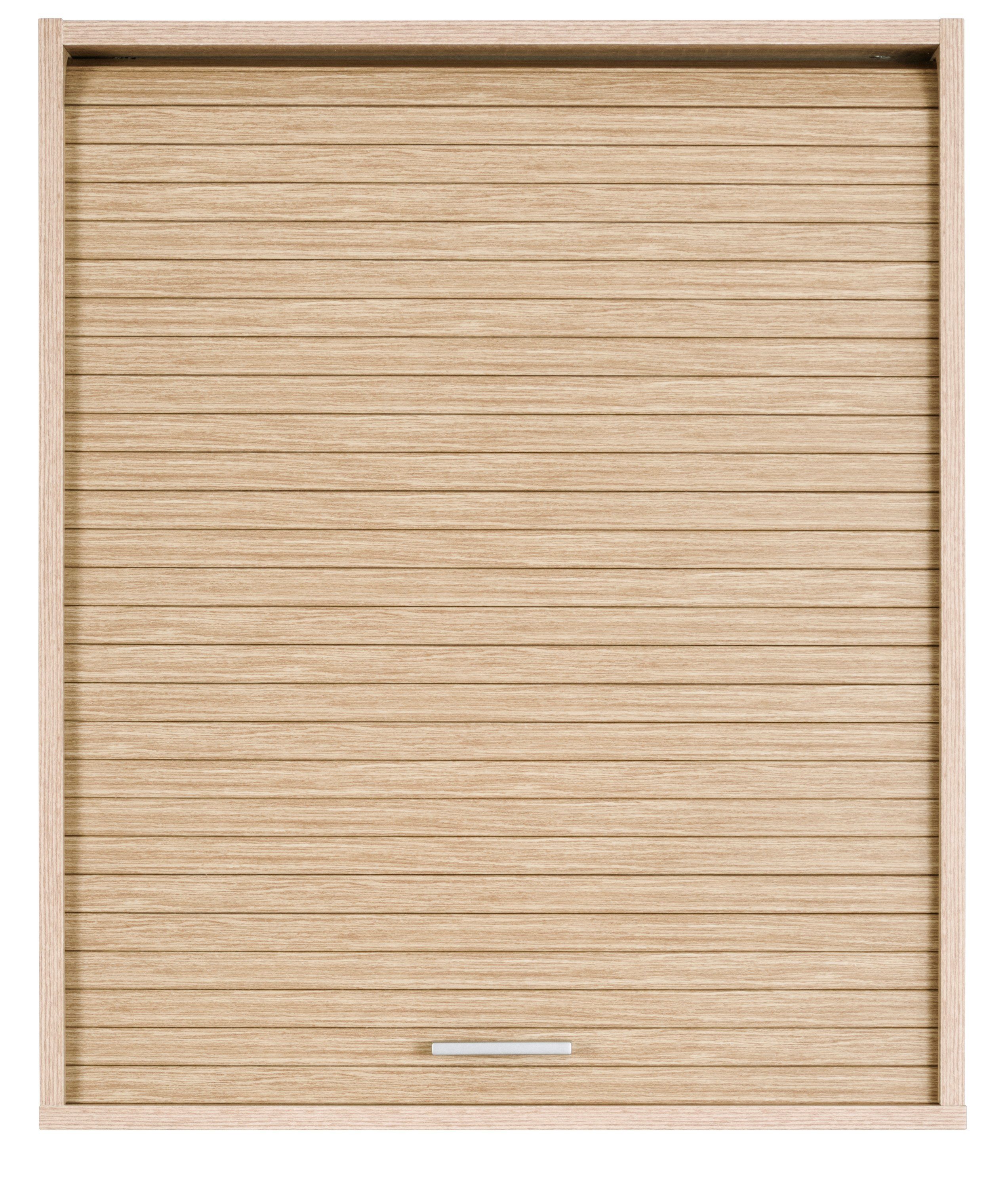 SIMMOB Rollladenschrank Küchenschrank, höhenverstellbare Böden, Eiche, 72x60x35 cm