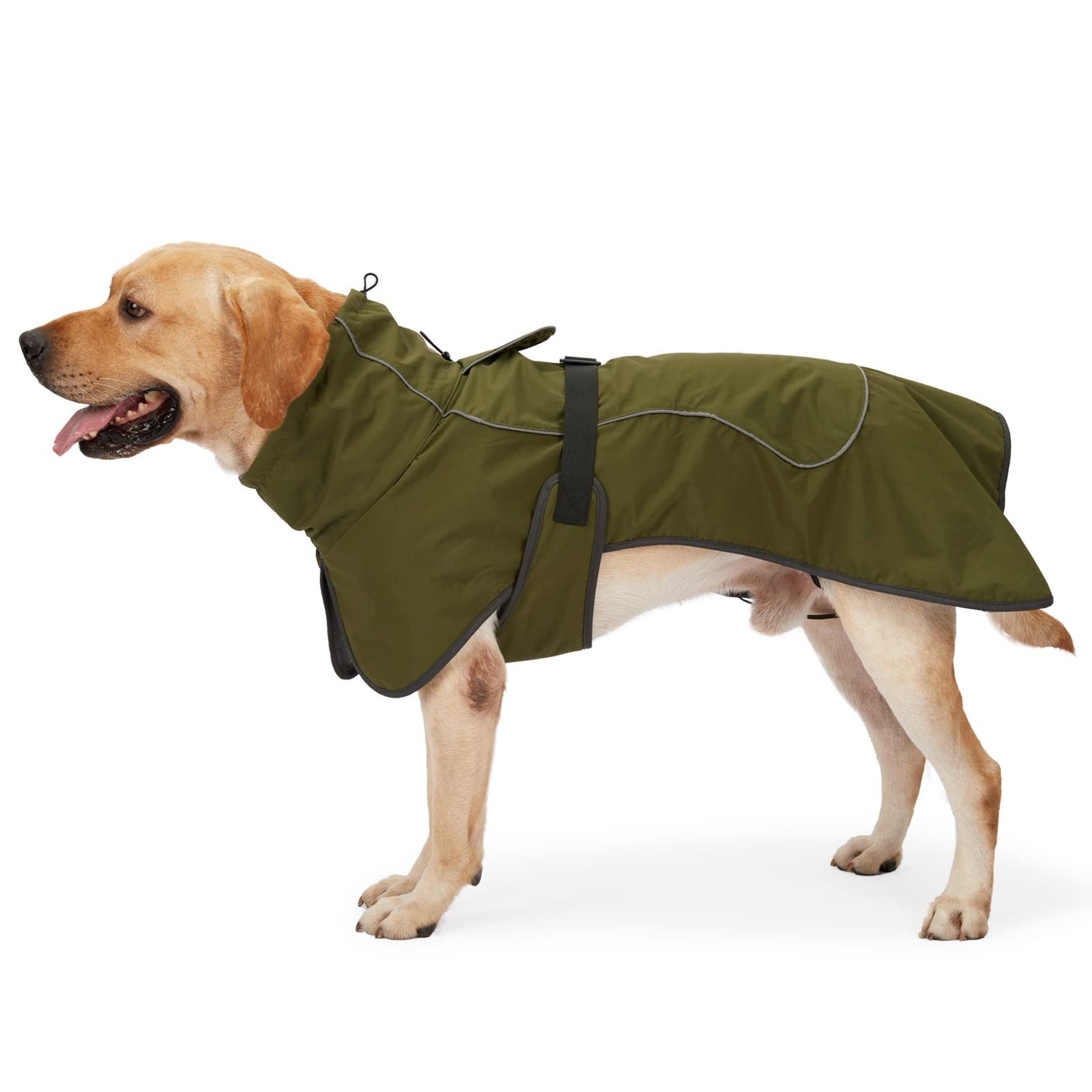Ledander Hundejacke Hundejacke Wasserdichter Hundemantel Reflektierende Jacke für kaltes, Wetter mit weichem Fleecefutter Warmer Mantel für Hund Camping Wandern