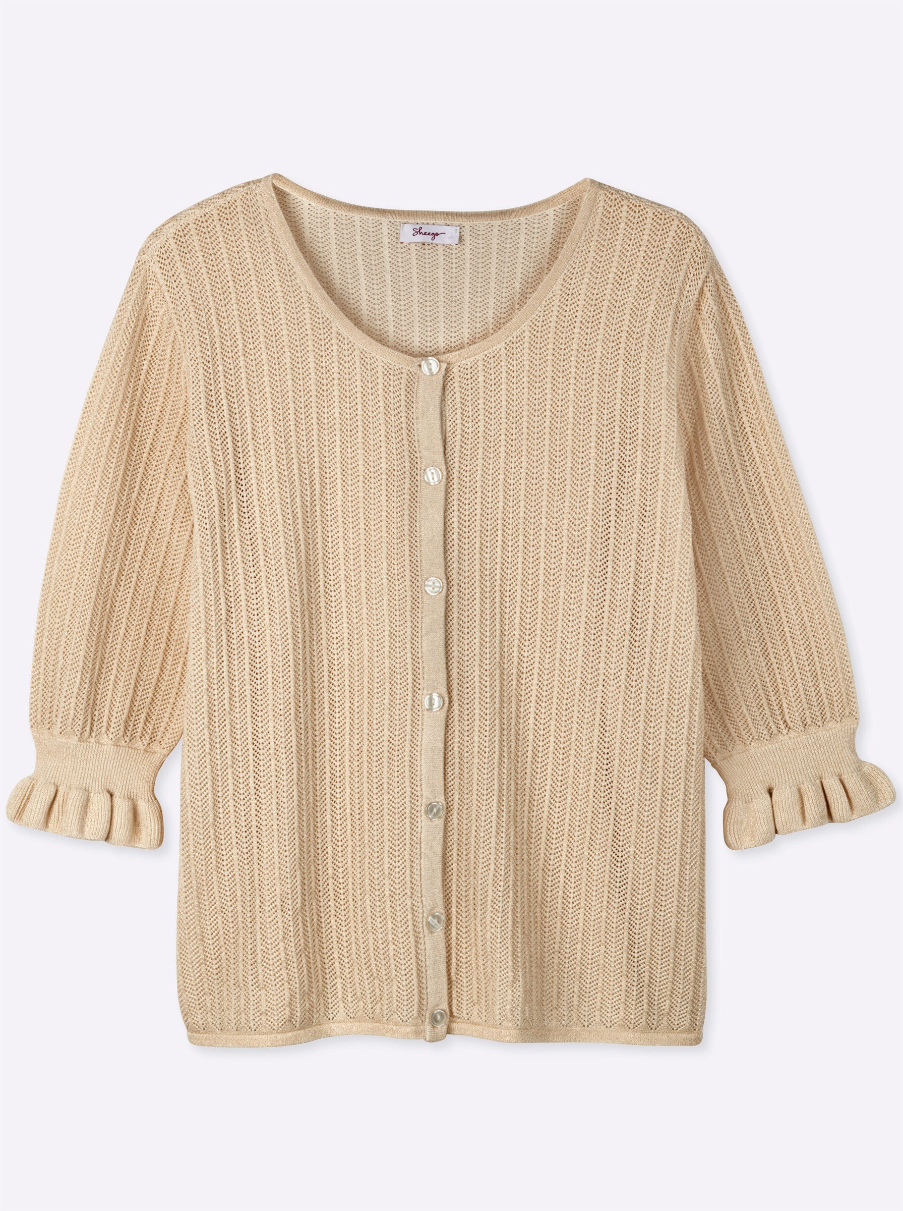Strickjacke Strickjacke 3/4-Arm Ajour