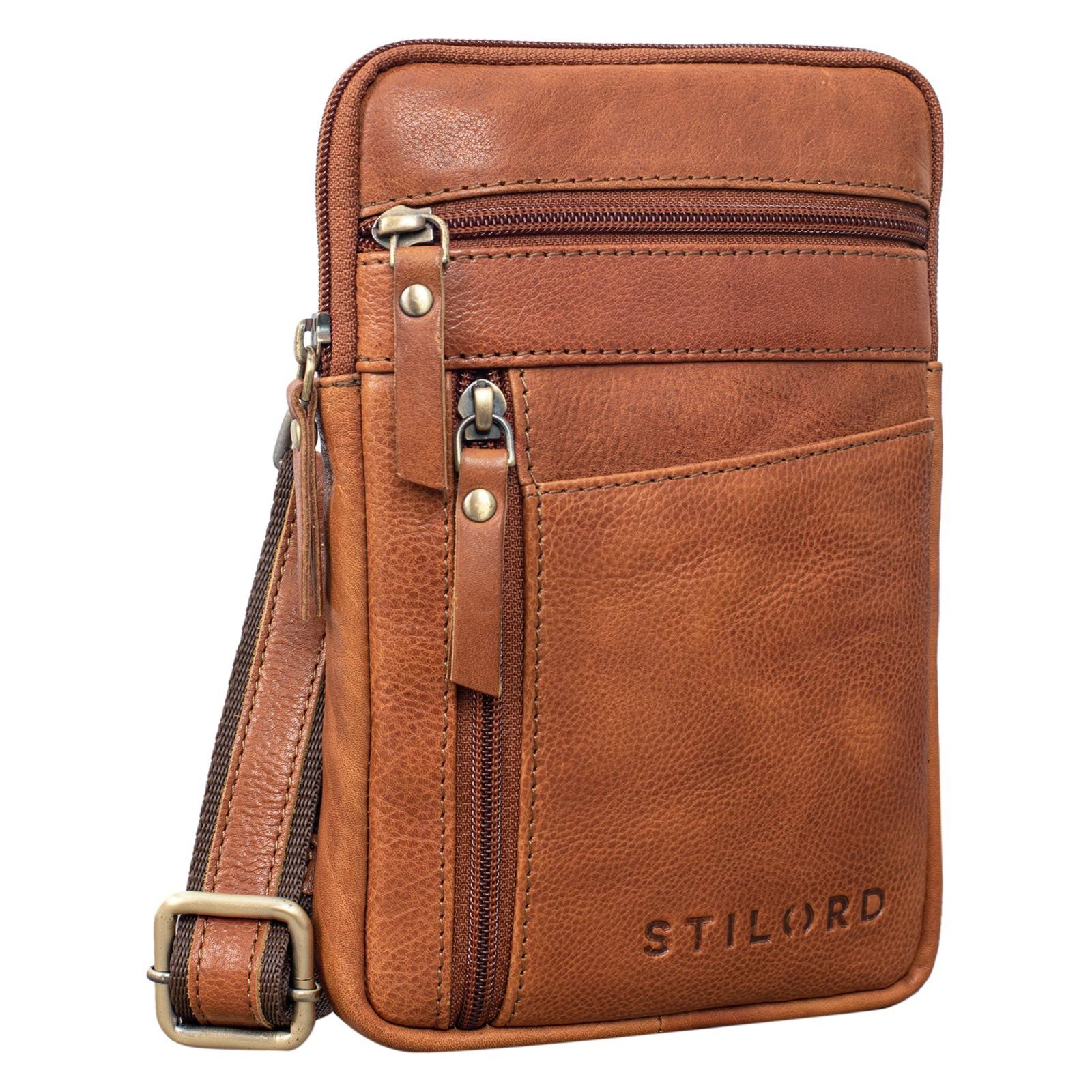 STILORD Handtasche "Brooks" Leder Brustbeutel Gürteltasche