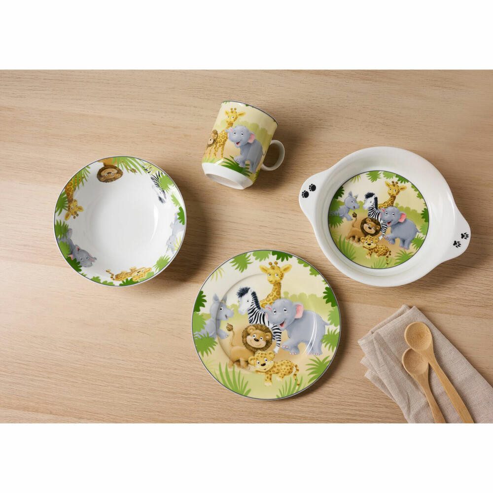 Ritzenhoff & Breker Kinderschale mit Griffen Afrikatiere Ø 21.5 cm, Porzellan