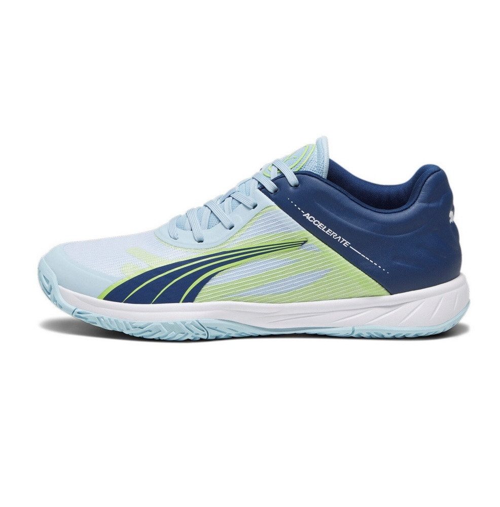 PUMA Hallen-Indoorschuhe Accelerate Turbo dunkelblau/hellblau/grün Herren Badmintonschuh