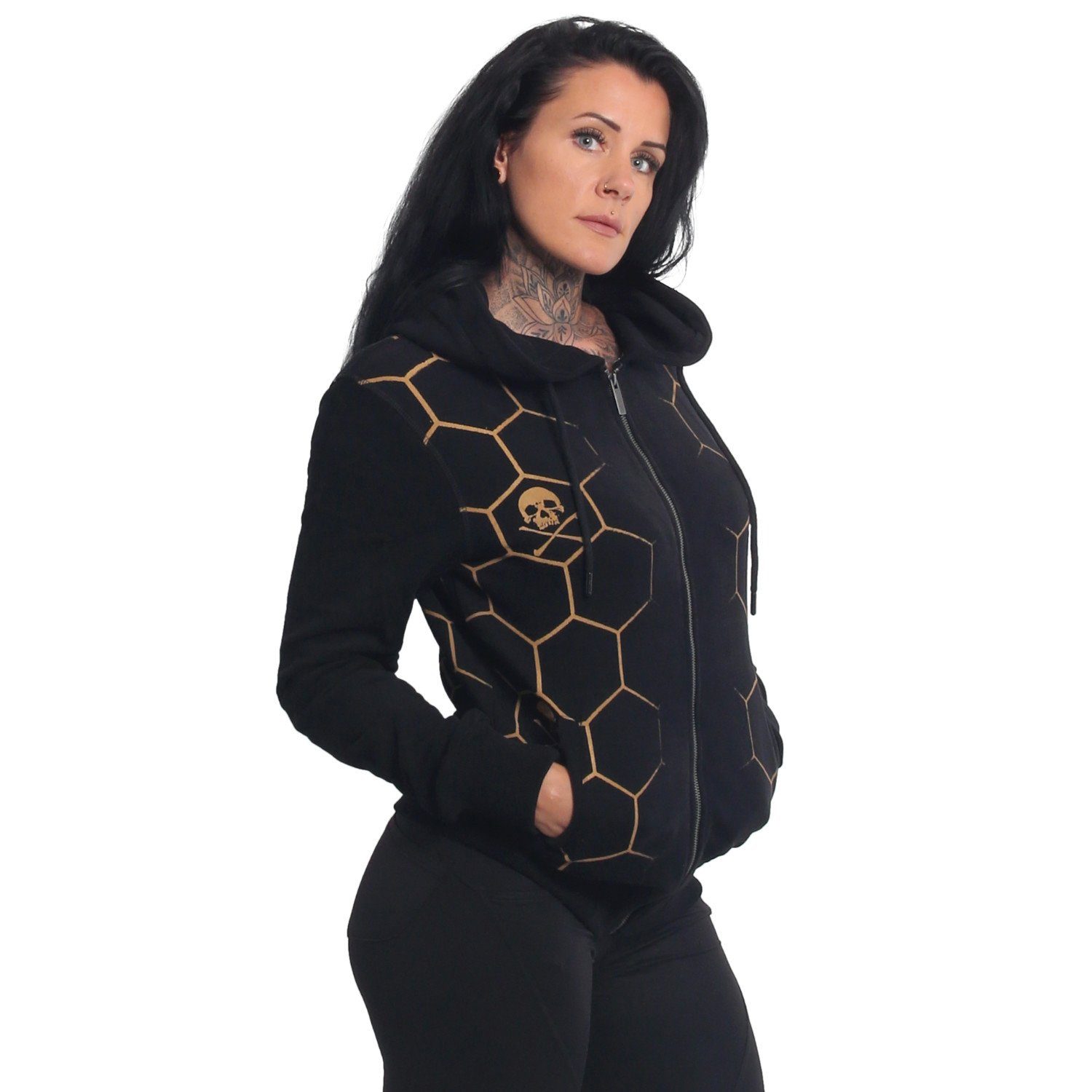 YAKUZA Kapuzensweatjacke Honeycomb