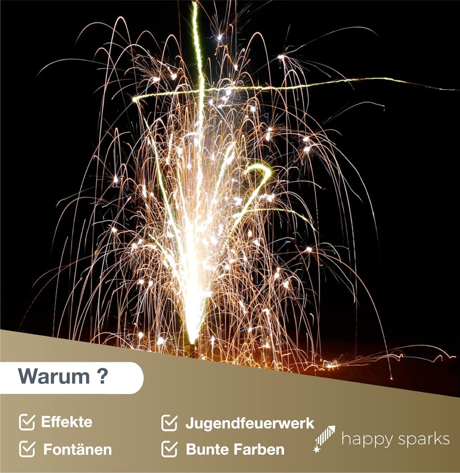 happy sparks® Geburtstagskerze Smiley Maxi Pack 8-teiliges Fontänen - Jugendfeuerwerk Kat. F1 (Packung, 1-tlg., 8-teilig), Kat. F1