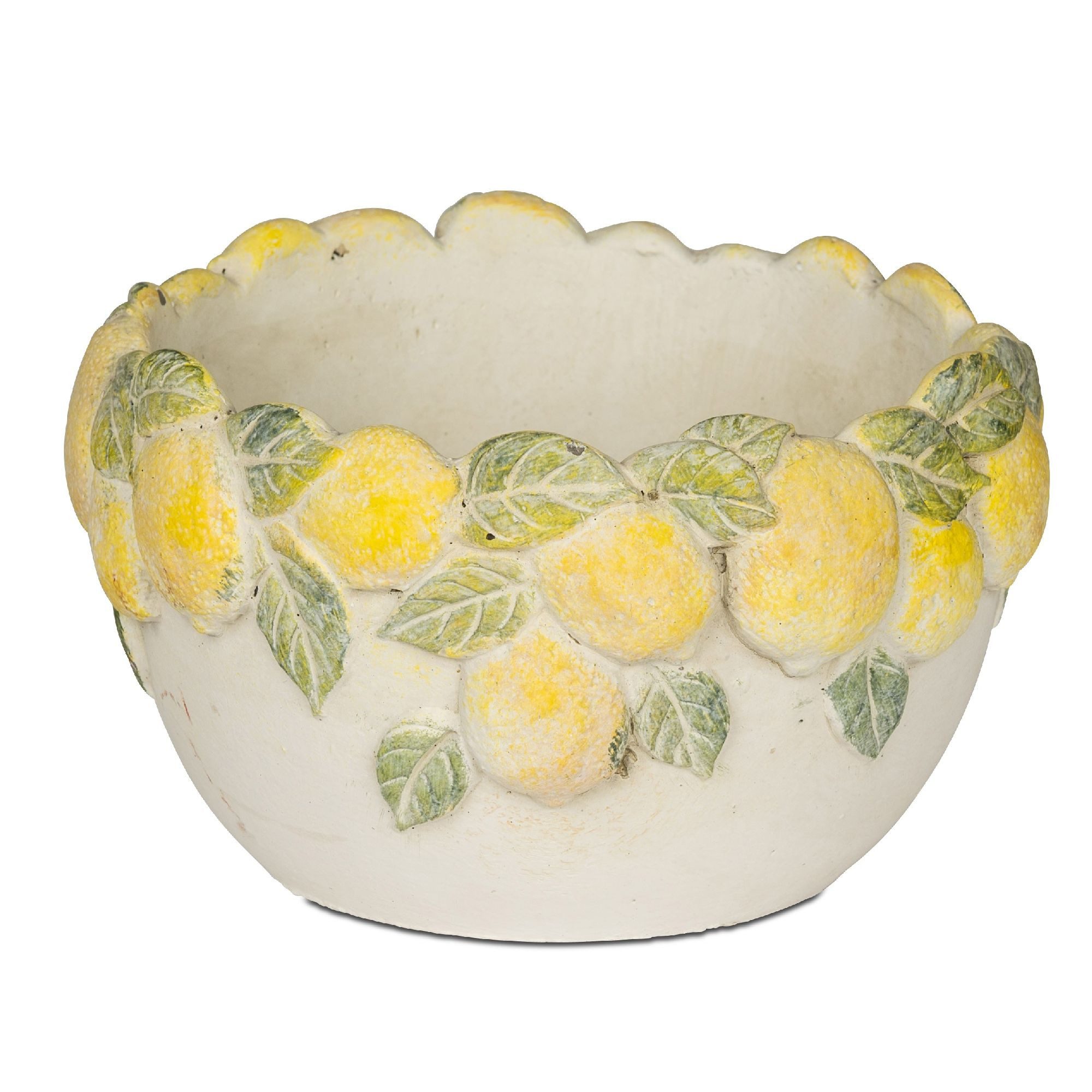 formano Dekoschale Zitronen, Höhe: 10,5cm, Farbe: Creme, Motiv: Zitronen