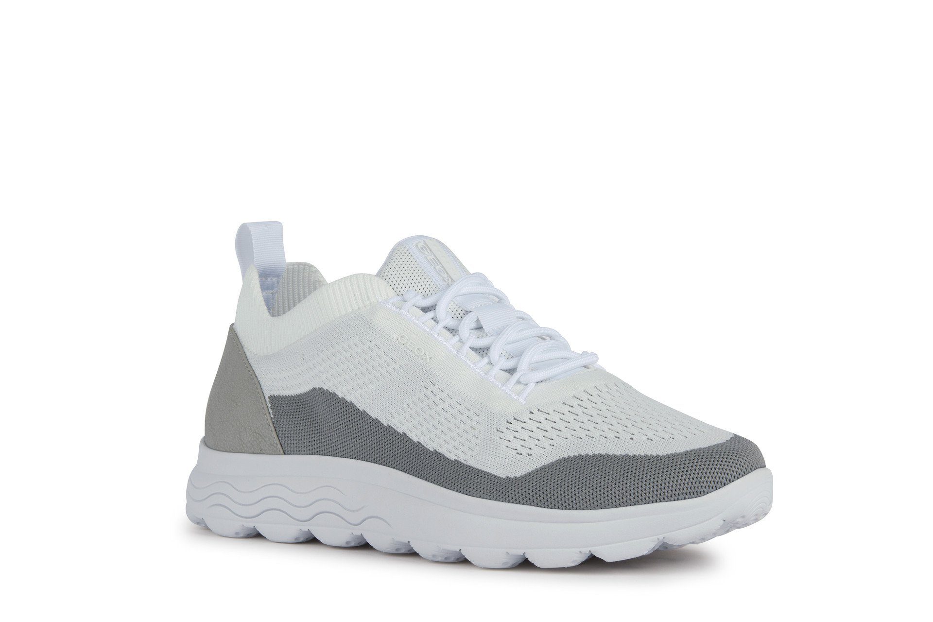 GREY) Weiß (WHITE/LT Sneaker Geox