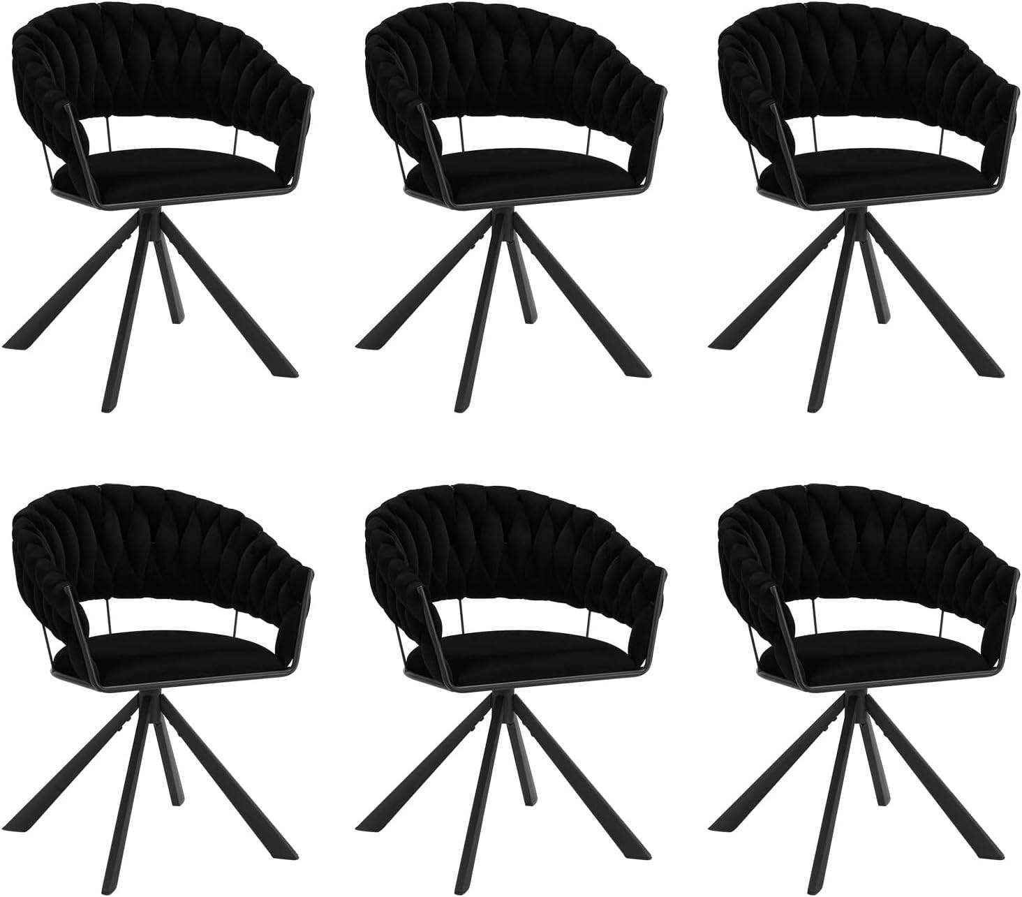 EUGAD Esszimmerstuhl (6 St), drehbar, modern, Samt Stuhl, Polsterstuhl günstig online kaufen