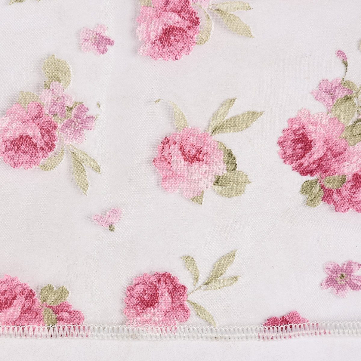 Stoff Gardinenstoff Meterware Organza Pfingstrosen rosa Höhe 2,8m