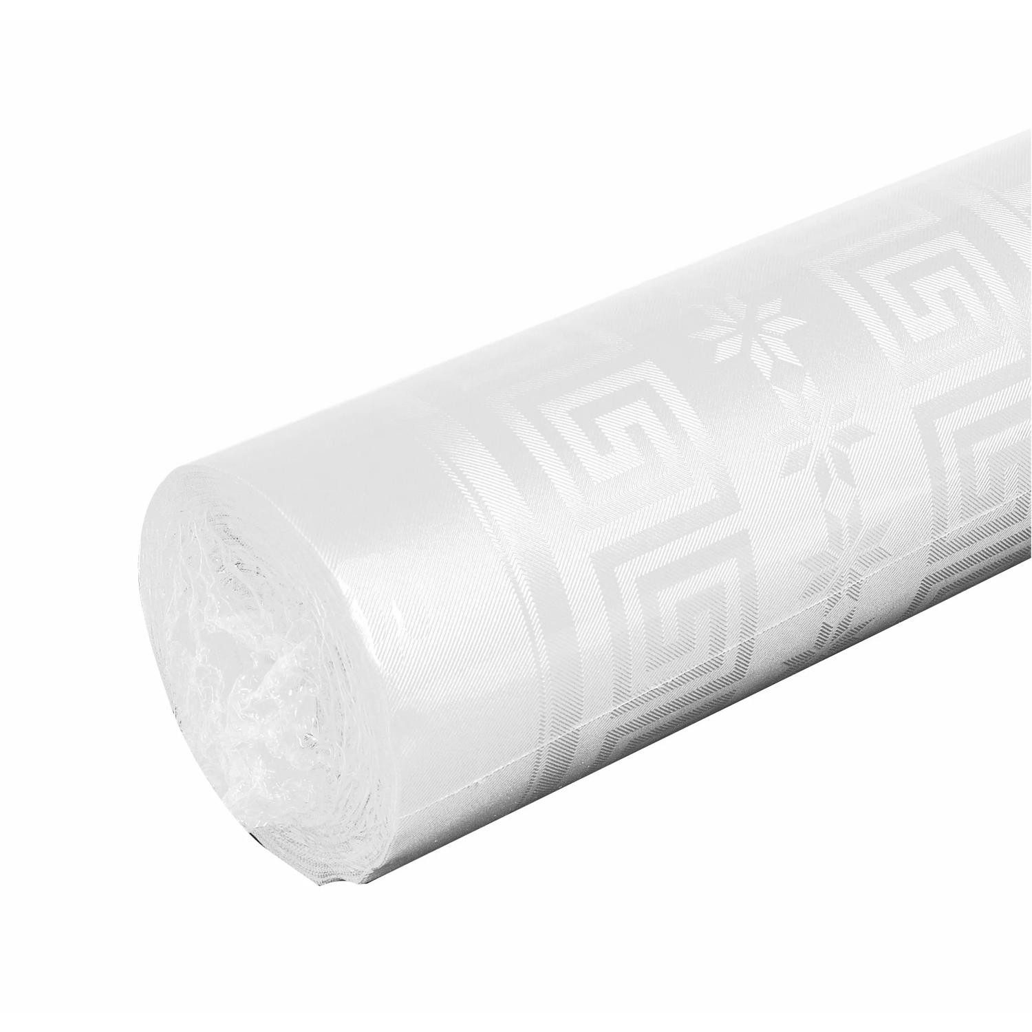 PROnappe Tischband 4x Papiertischdecke Rolle Damastprägung - 50x1,18m - Weiß RD265101I