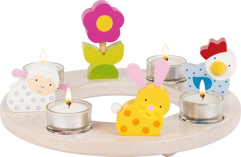 goki Dekokranz Kerzenkranz Ostern und Weihnachten, ohne Teelichter