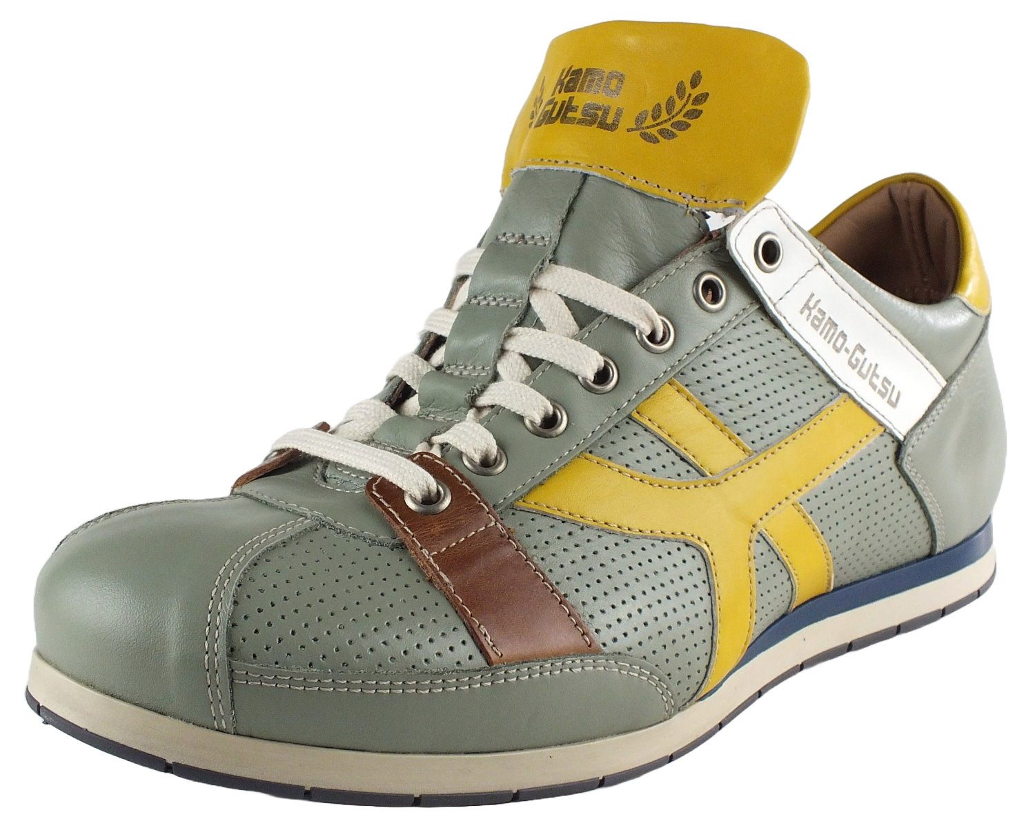 Kamo-Gutsu Herren Leder Sneaker Halbschuhe Sneaker Wechselfussbett