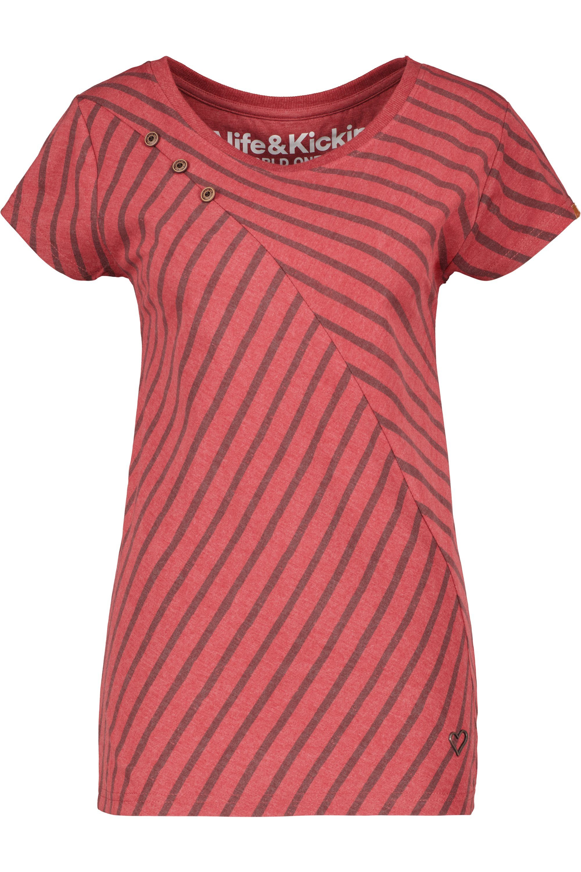 Damen melange ZoeAK Shirt cranberry Alife Rundhalsshirt Kickin & Z Shirt
