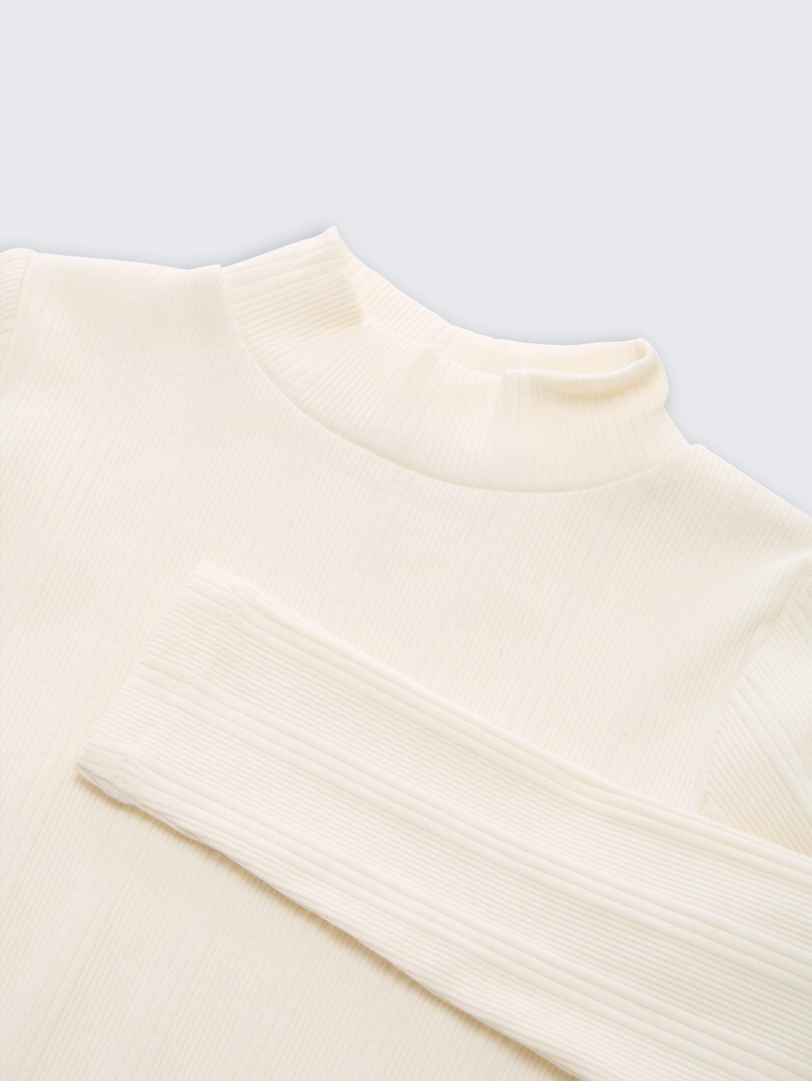 TOM TAILOR Langarmshirt T-Shirt Pointelle Langarmshirt günstig online kaufen