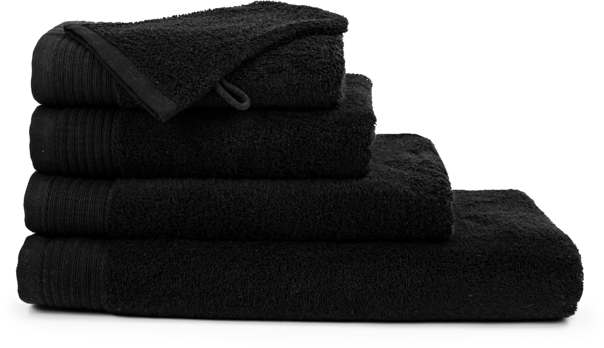 The One Towelling Badetuch Handtuch Deluxe 70 Badetuch "Deluxe" Black