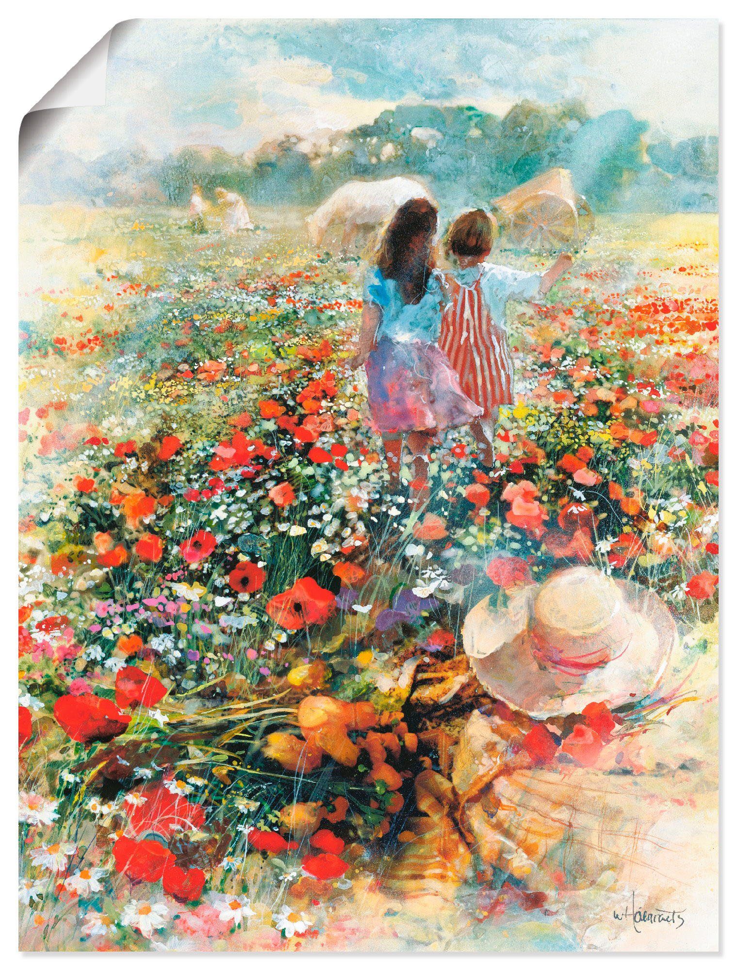 in Wandbild Wandaufkleber Sommer oder Artland als der Leinwandbild, Größen Liebe, Kind Poster St), versch. (1