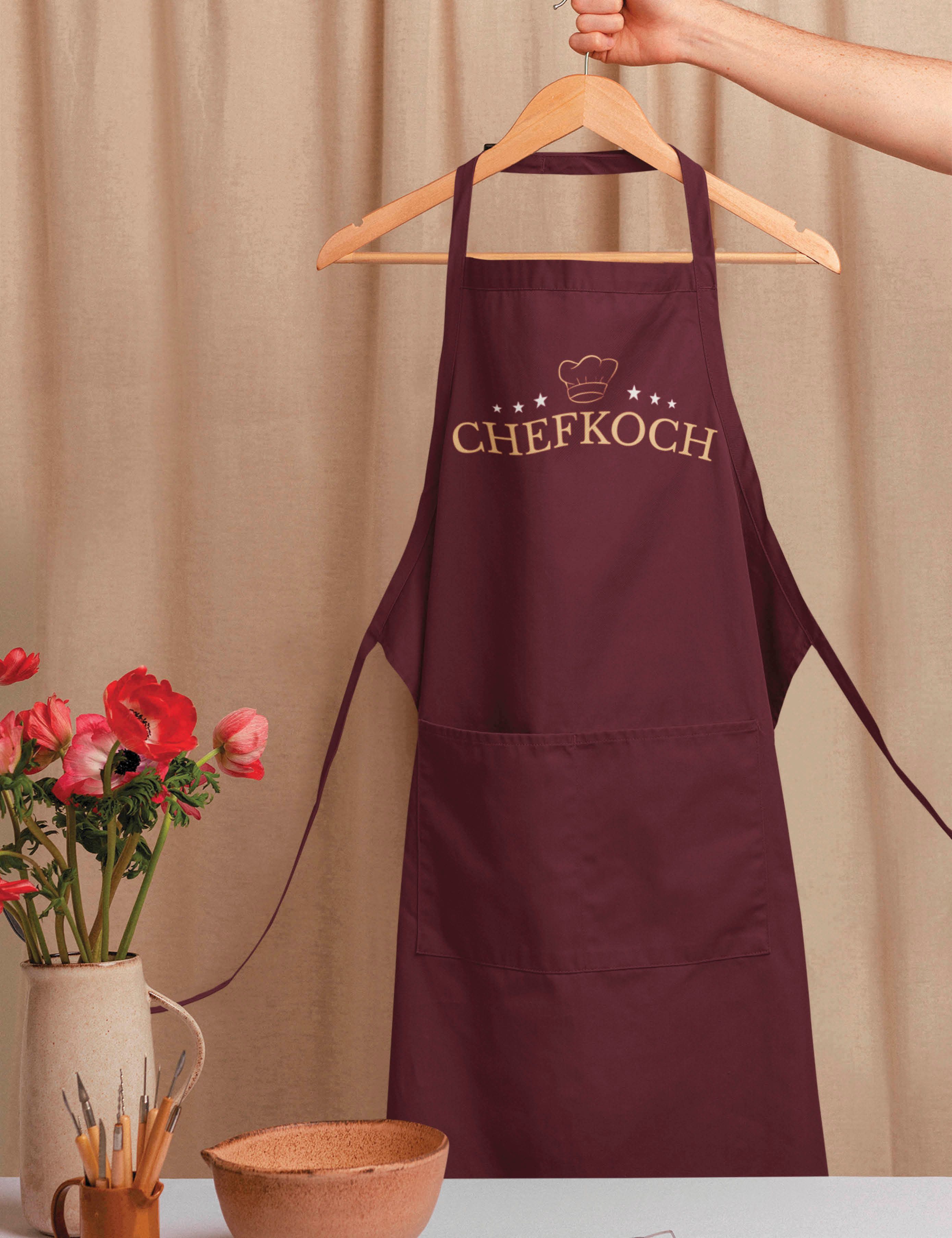 Youth Designz Grillschürze Herren Schürze Chefkoch Print Kochschürze Statement Geschenk Männer, mit lustigem Spruch & Logo Aufdruck