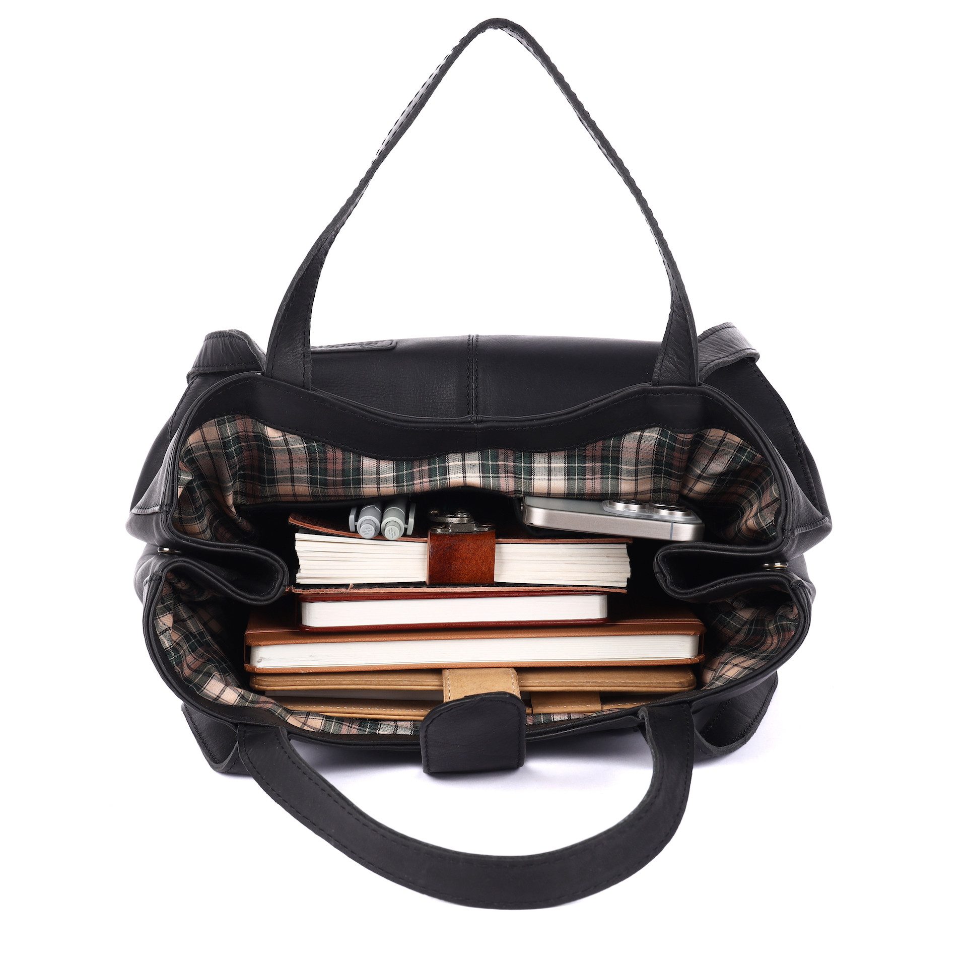 Benthill Handtasche Damen Echt Leder Umhängetasche Shopper Vintage Schulter Handtasche, Schultergurt / Umhängegurt Reißverschlussfach