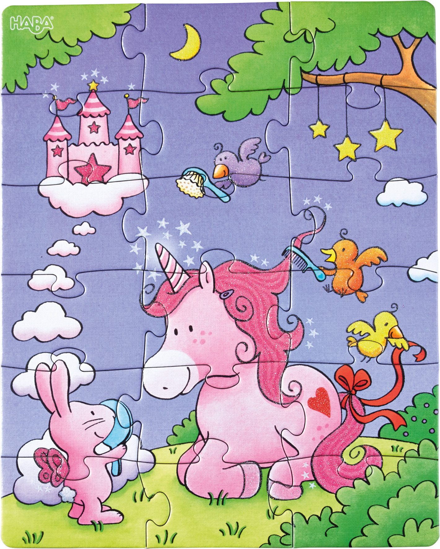 Haba Puzzle Einhorn Glitzerglück, 45 Puzzleteile
