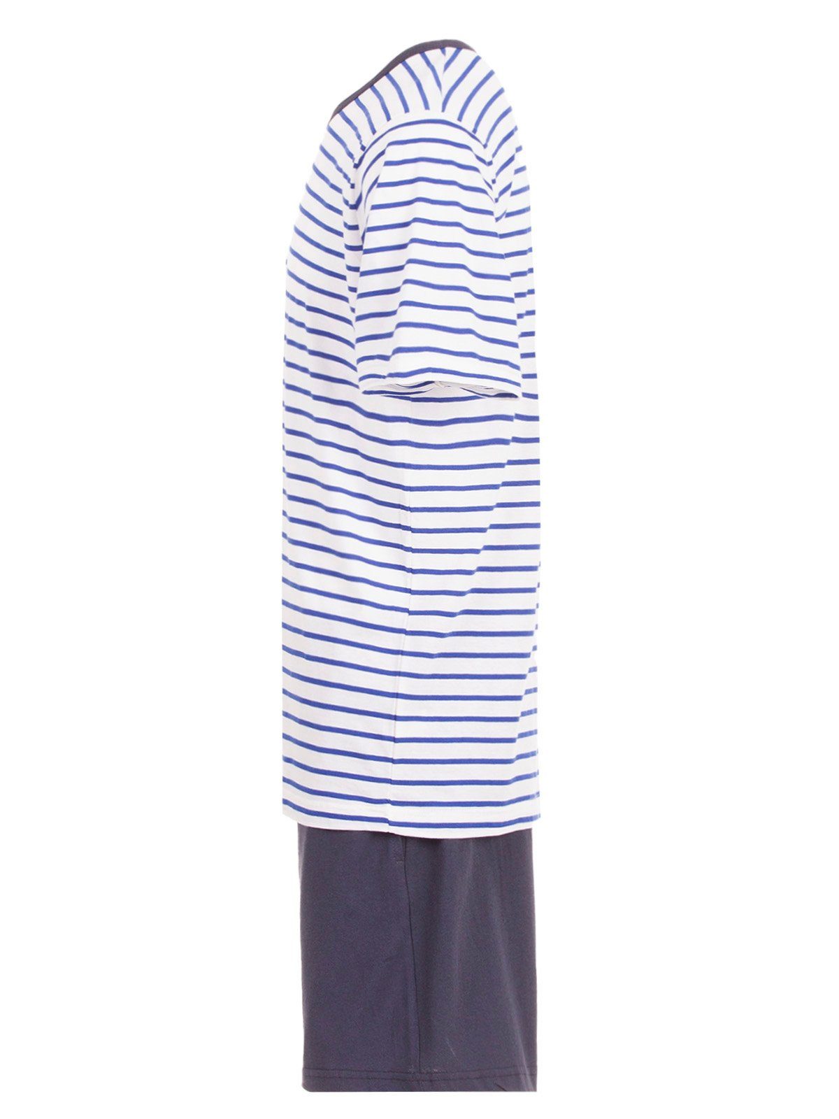 blau Set Schlafanzug Shorty - Terre Henry V-Neck Pyjama