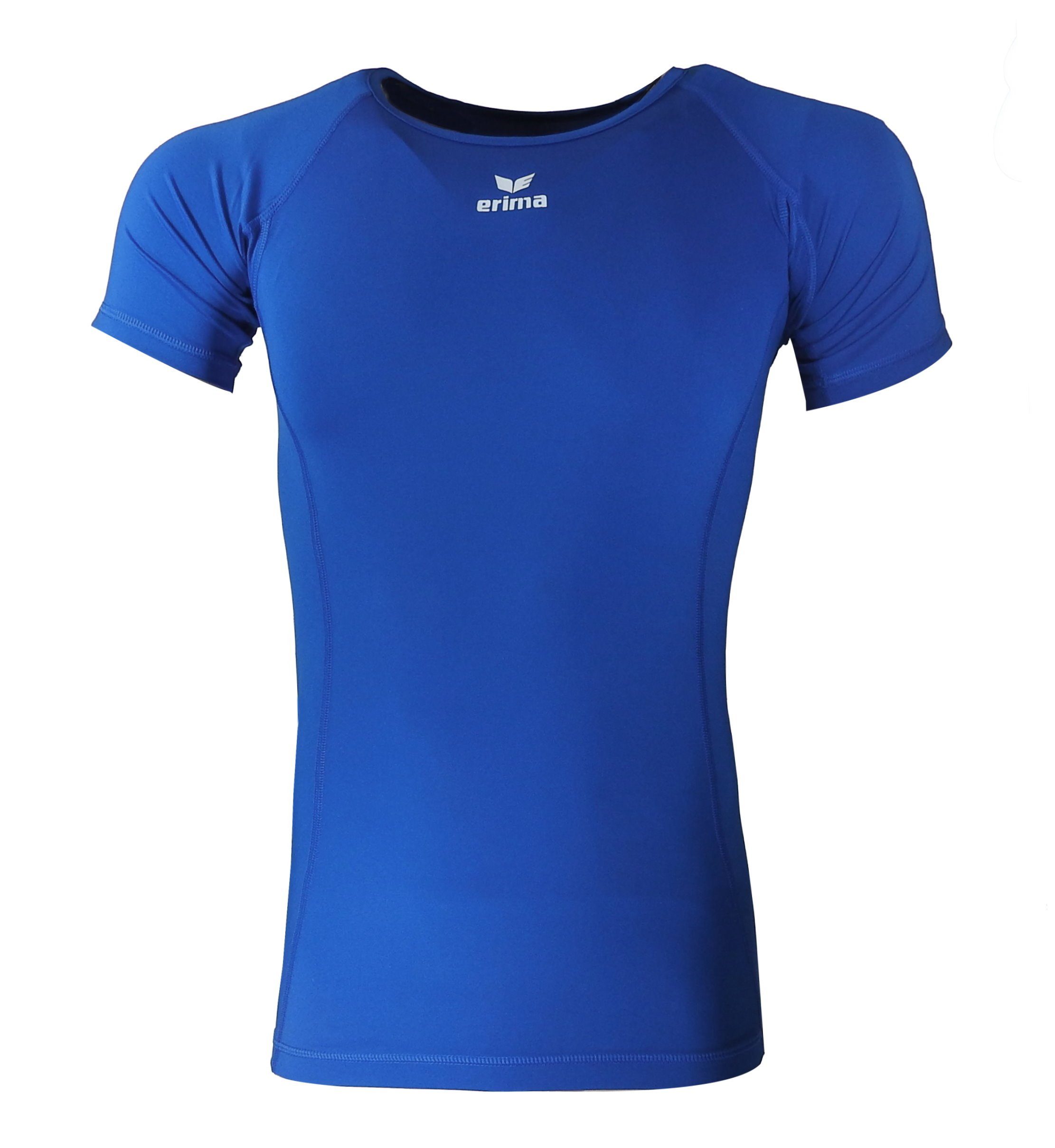 Erima Laufshirt Support Unisex Sportshirt Shirt T-Shirt Fussball Funktionsshirt Laufen Sport Training Blau