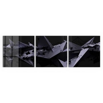 DEQORI Glasbild 'Abstrakter Stacheldraht', 'Abstrakter Stacheldraht', Glas Wandbild Bild schwebend modern