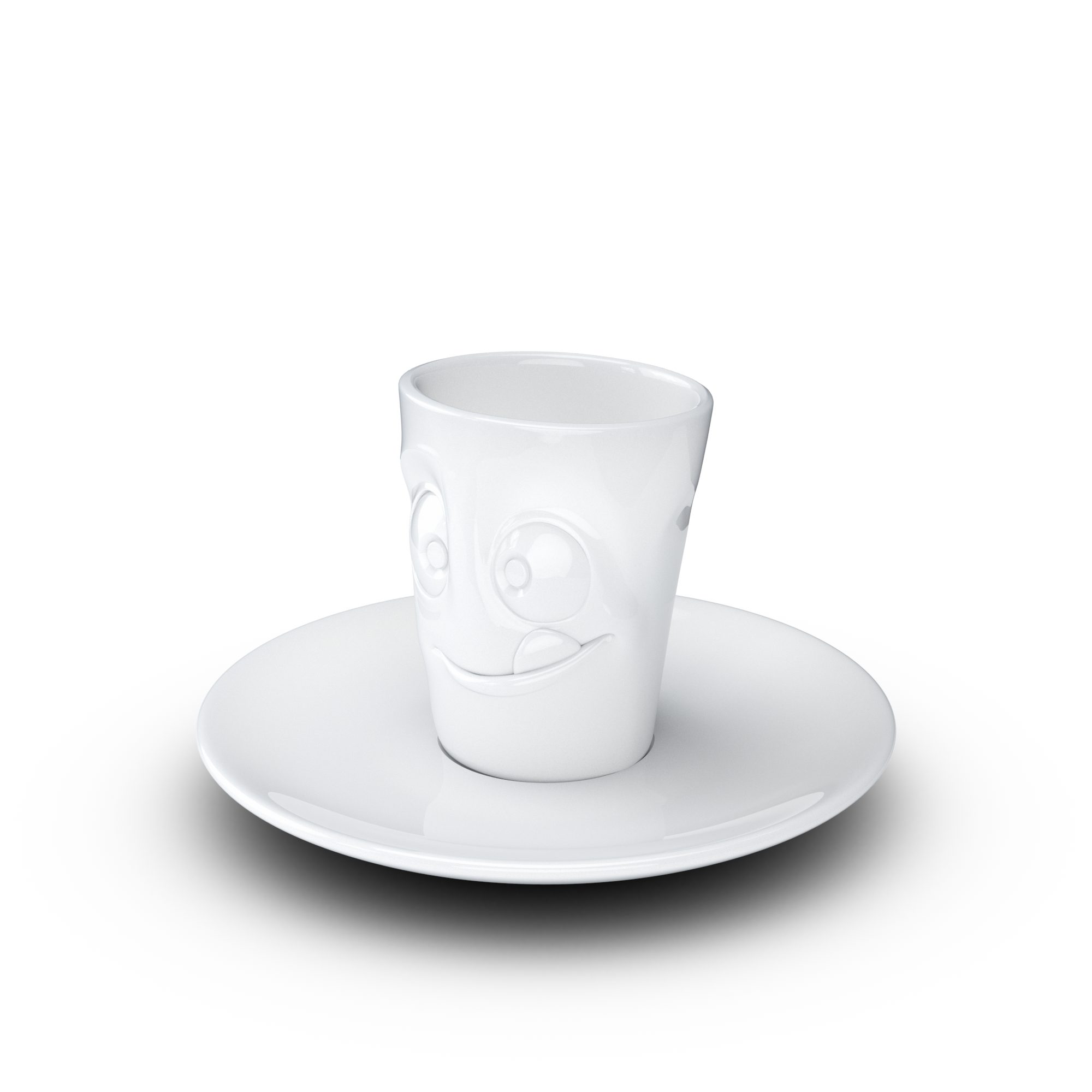 Espresso Mug Henkel Espressotasse mit 80ml - FIFTYEIGHT PRODUCTS Lecker, Porzellan