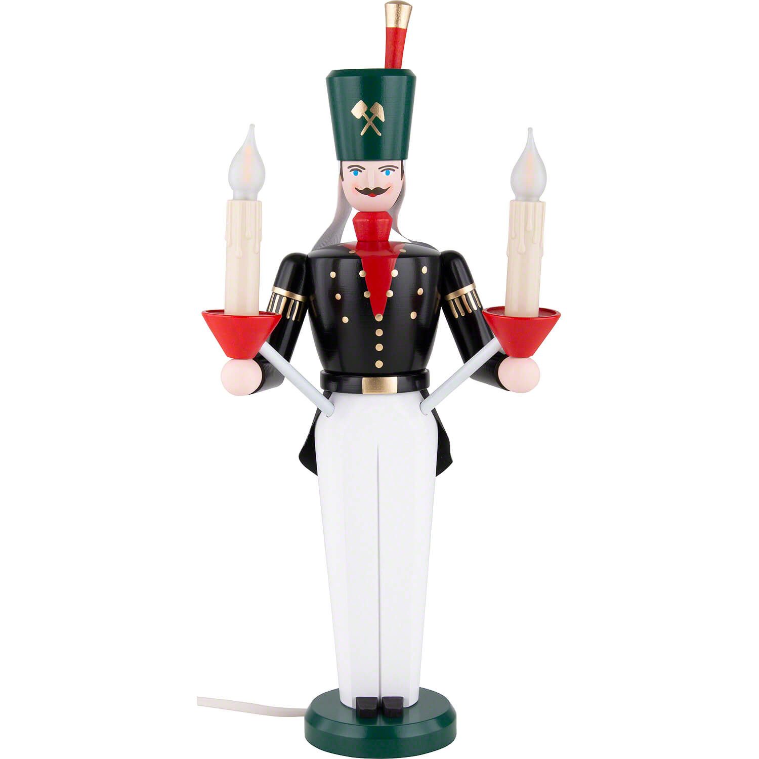 Emil A. Schalling KG Dekofigur Lichterbergmann, farbig, elektrisch beleuchtet (36cm) von Holzkunst Sc