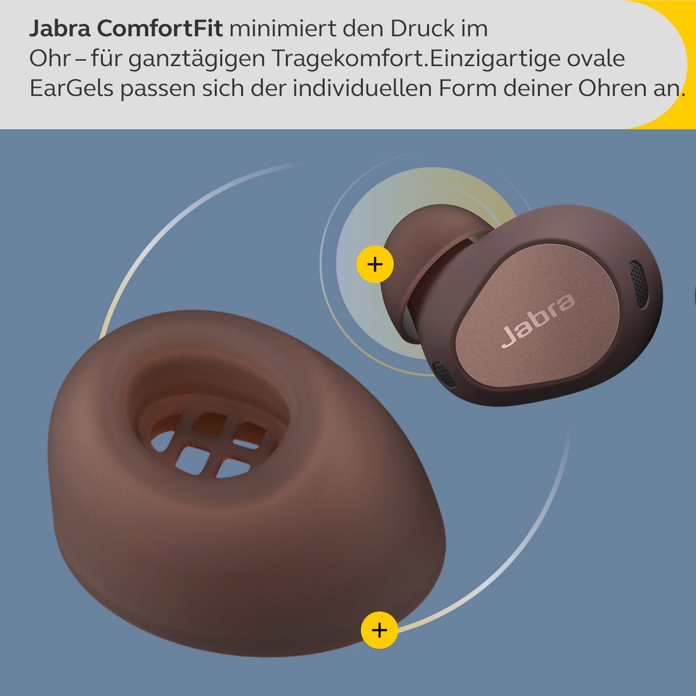 Jabra Elite 10 wireless Transparenzmodus, (Active Noise Bluetooth) Braun A2DP In-Ear-Kopfhörer (ANC), Multi-Point-Verbindung, Cancelling