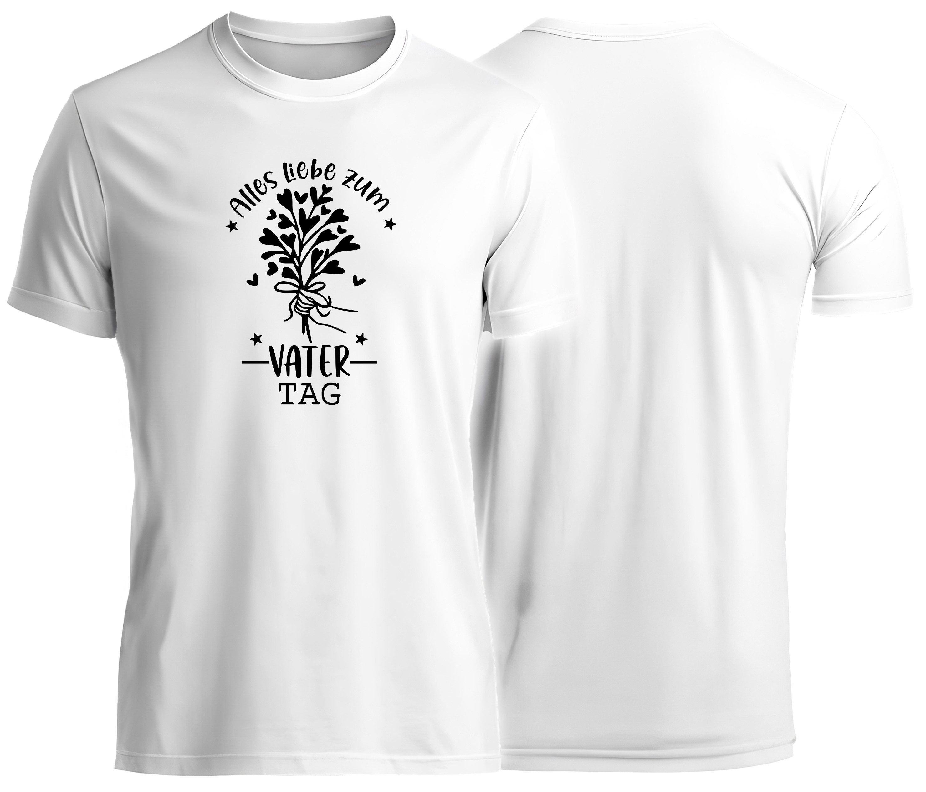 MyDesign24 T-Shirt Alles Liebe zum Vater Tag Vatertag T-Shirt weiss kurzarm Regular Fit i840