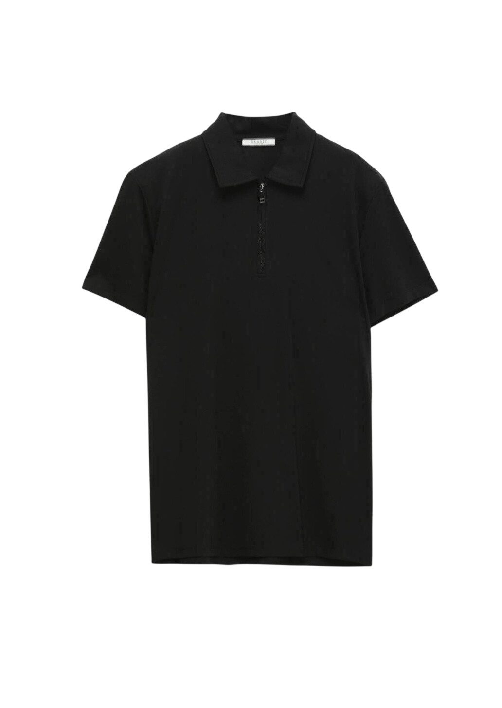 RAMSEY T-Shirt Schwarzes, schlichtes Polo-Shirt
