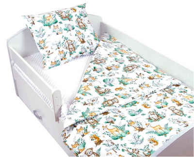 Kinderbettwäsche BABYLUX Kinderbettwäsche 2 Tlg. 100 x 160 cm Bettwäsche Bettbezug, BabyLux, 123. Waldtiere