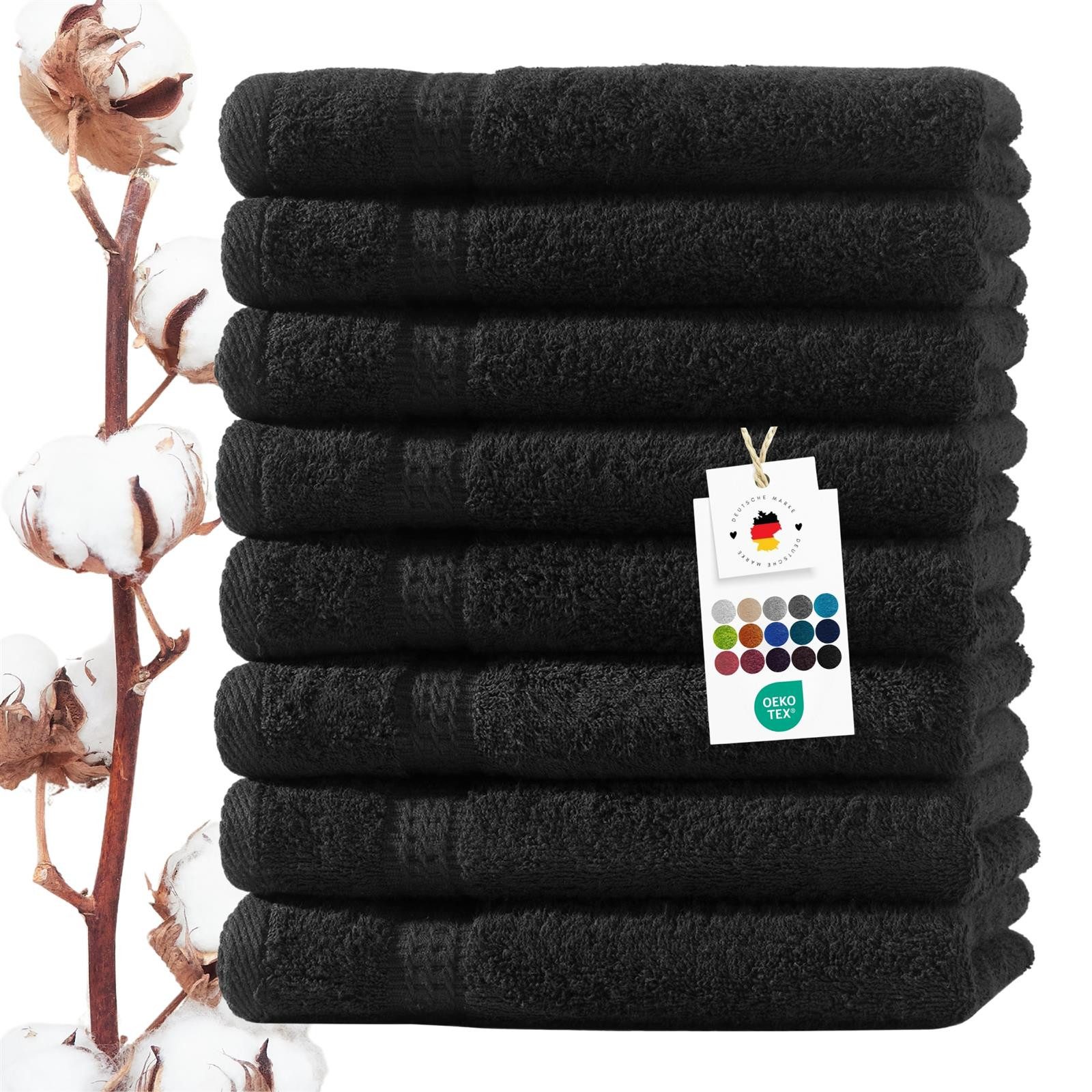 Carpe Sonno Gästehandtücher 30x50 cm 8x Gästetuch Set 100% Baumwolle Frotti günstig online kaufen