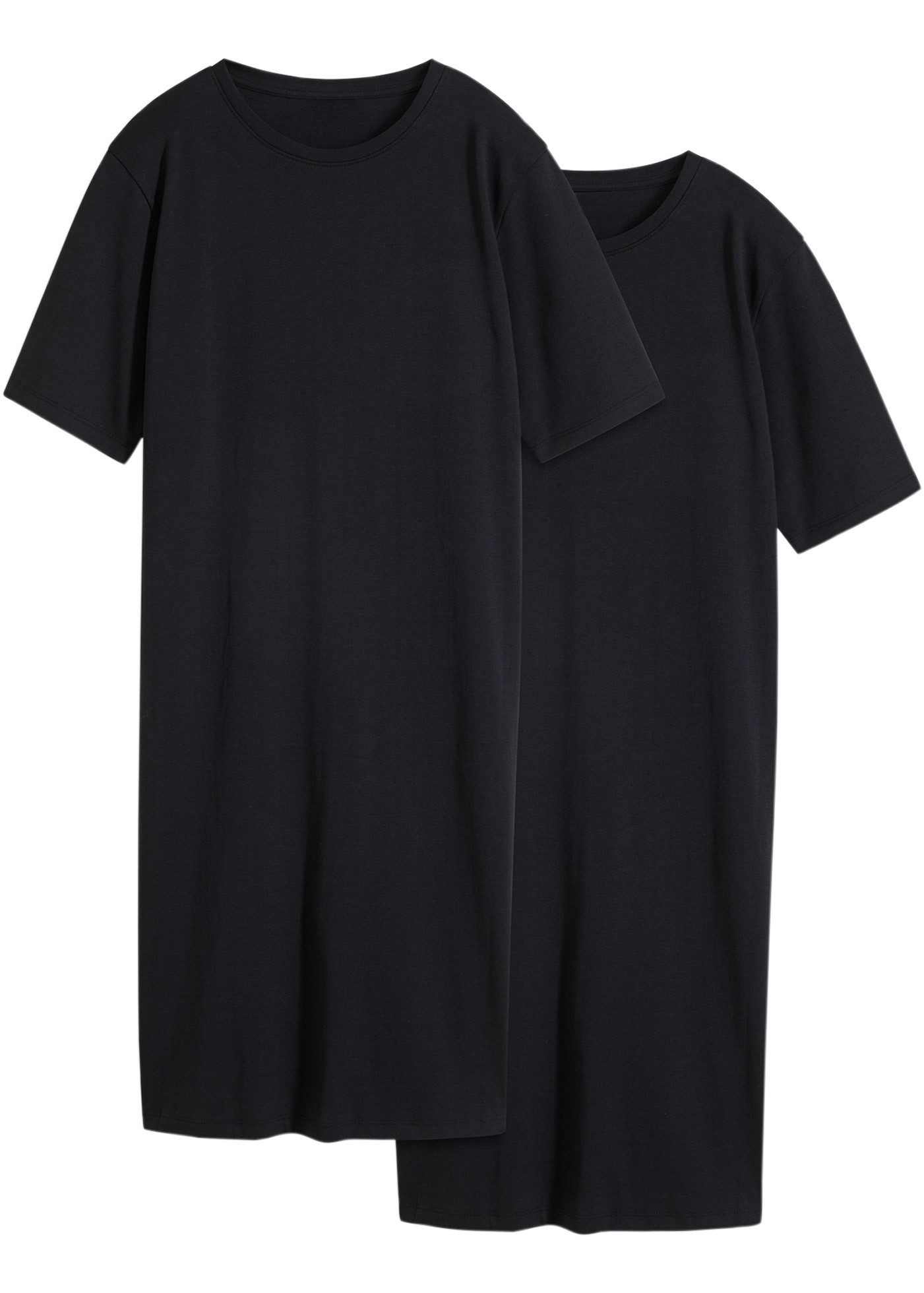 bonprix Shirtkleid (Packung, 2-tlg., 2) im 2er Pack mit Rundhalsausschnitt günstig online kaufen