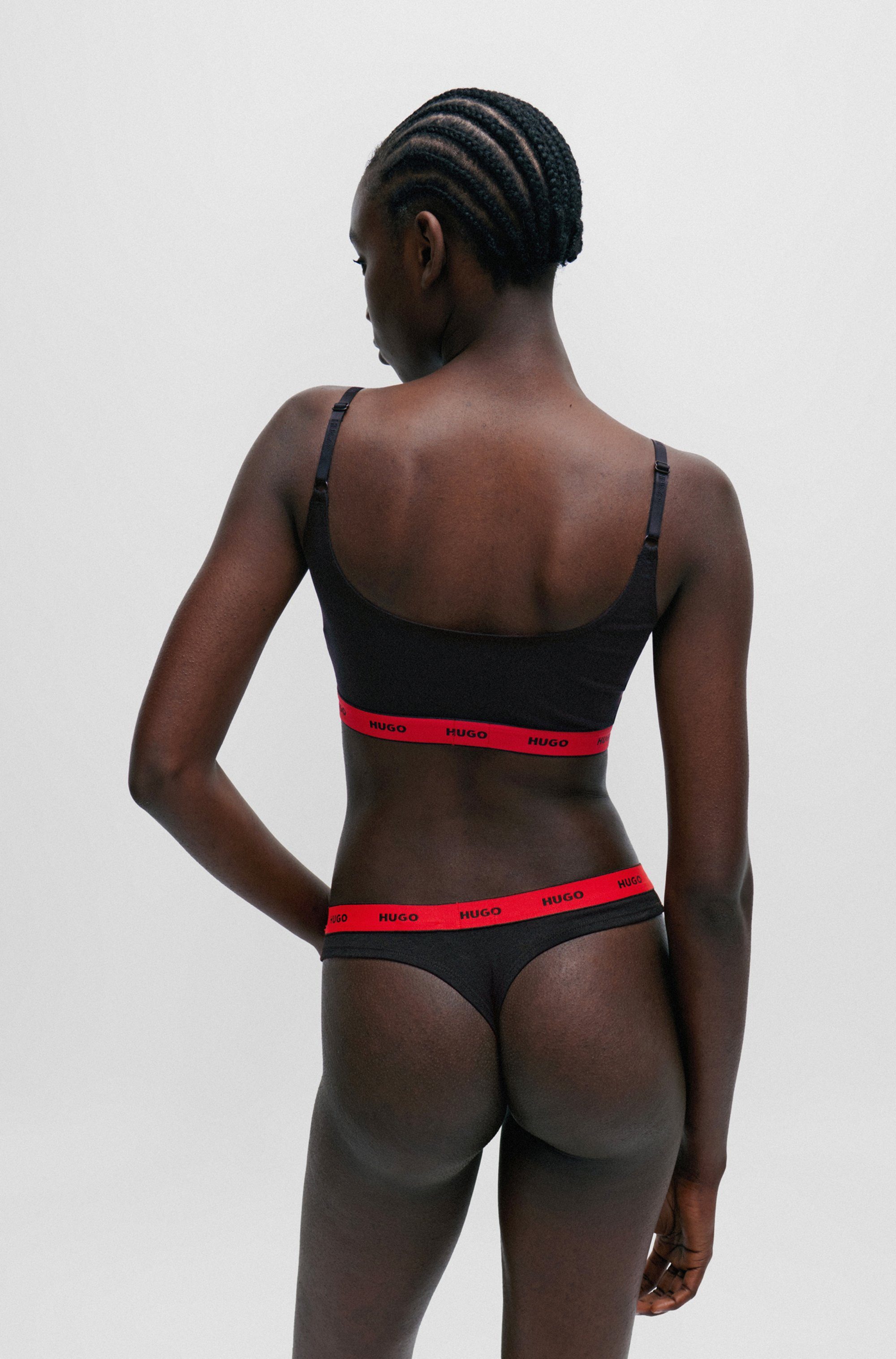 HUGO Bralette-BH TWIN BRALETTE STRIPE (Packung, 2-tlg., 2er-Pack) mit elastischem Bund