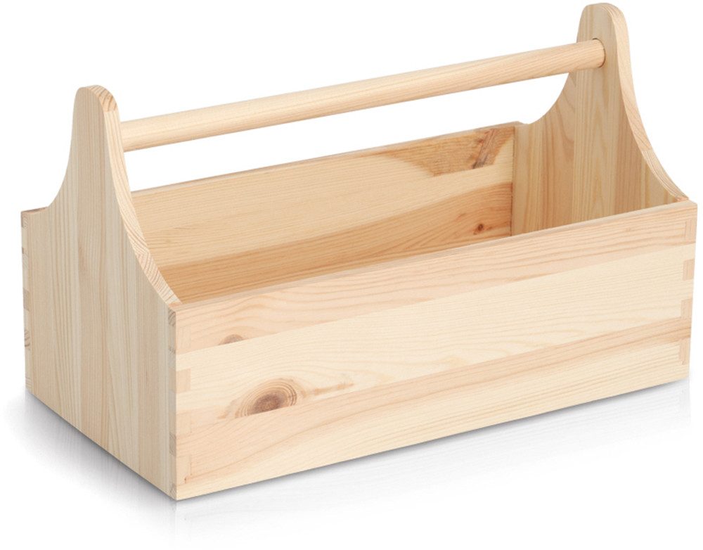 Zeller Present Werkzeugbox Kiefer, natürliches Holz, vielseitig, einfach tragbar