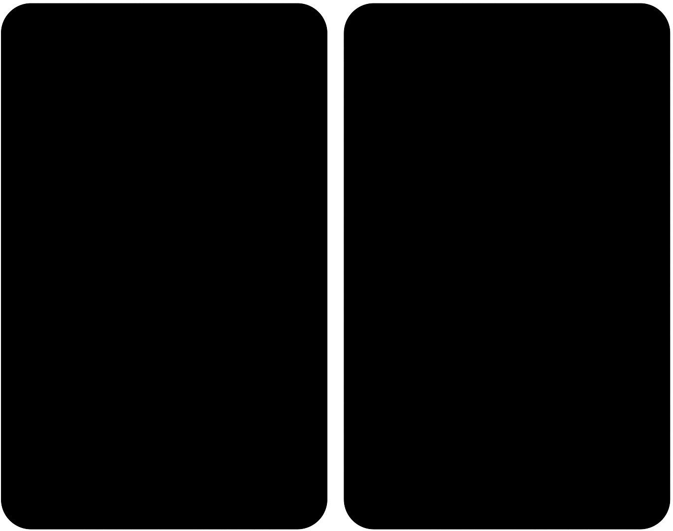 WENKO Herd-Abdeckplatte Universal Schwarz, Glas, Kunststoff, (Set, 2 tlg), für alle Herdarten
