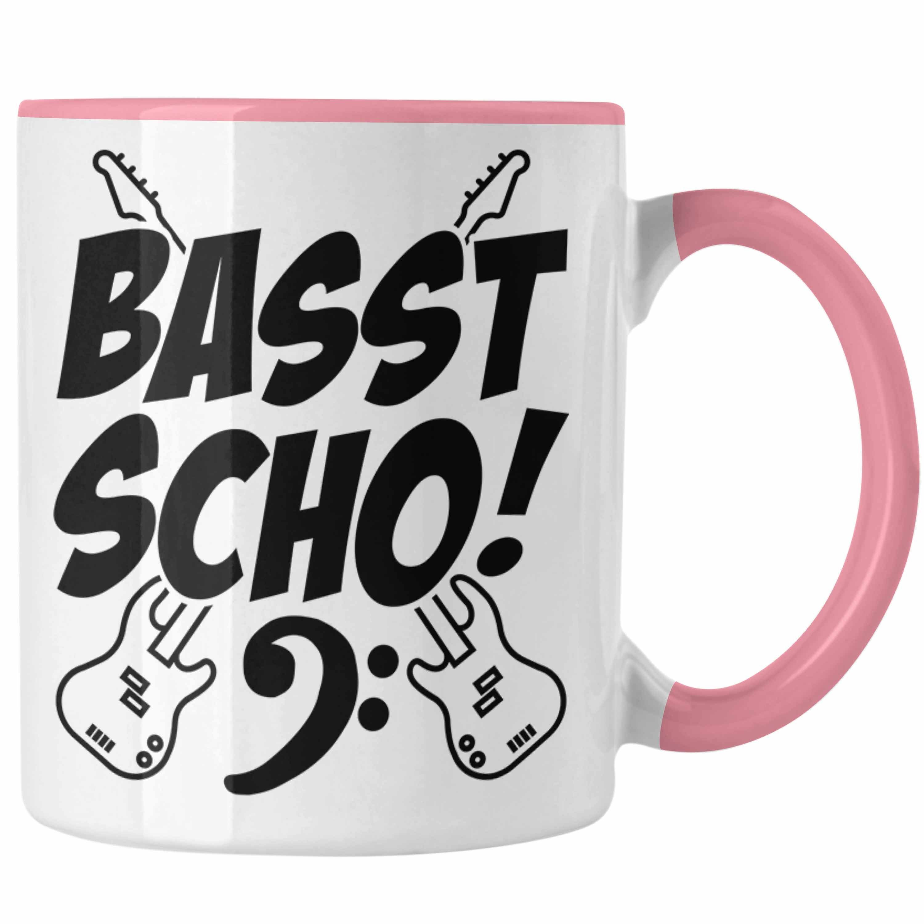 Tasse Basst Bass-Spieler Rosa Geschenkidee Bassist Tasse S Geschenk Kaffee-Becher Trendation