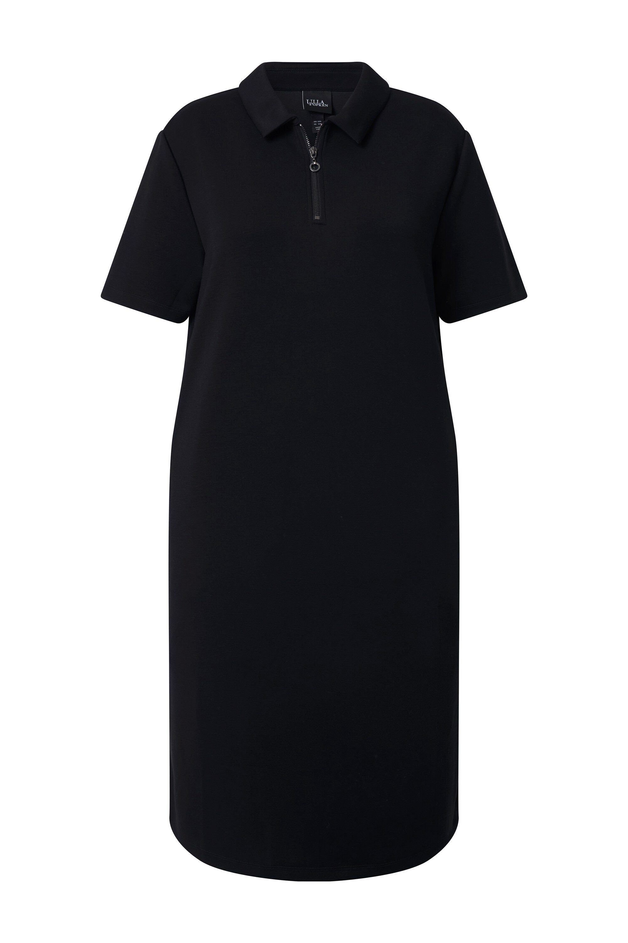 Ulla Popken Minikleid Sweatkleid Polokragen Zipper Halbarm Modalmix günstig online kaufen