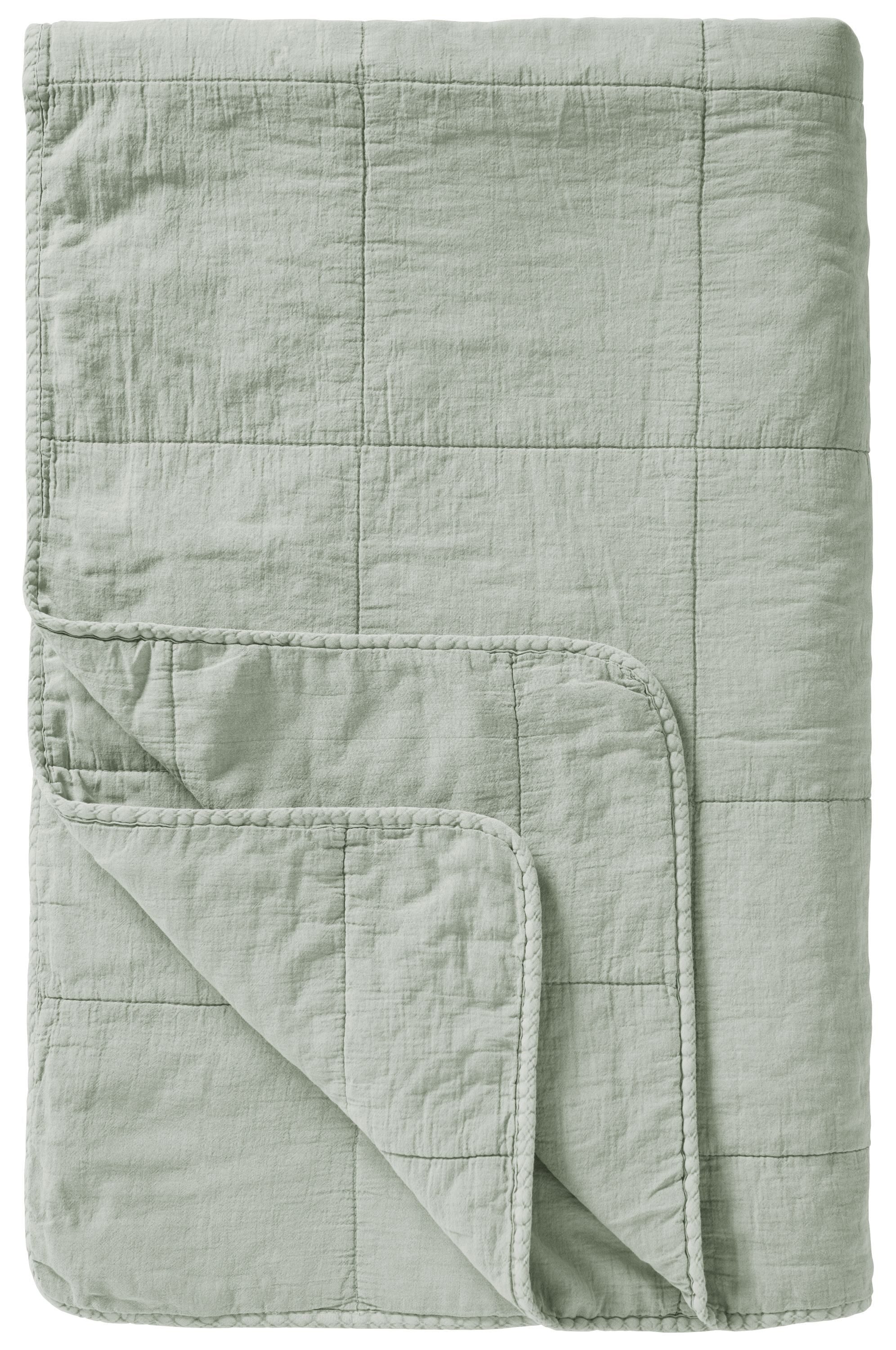 Ib Laursen Tagesdecke Ib Laursen - Decke Quilt Tagesdecke Überwurf 180x130cm Vintage Grün