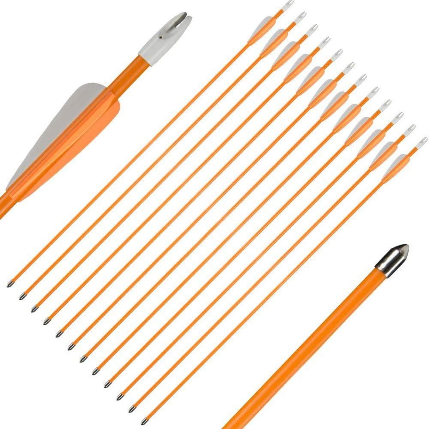 LuxusKollektion Compoundbogen Pfeile Bogenschießen 28/26 Zoll Fiberglas Übungspfeile Anfänger Bogen