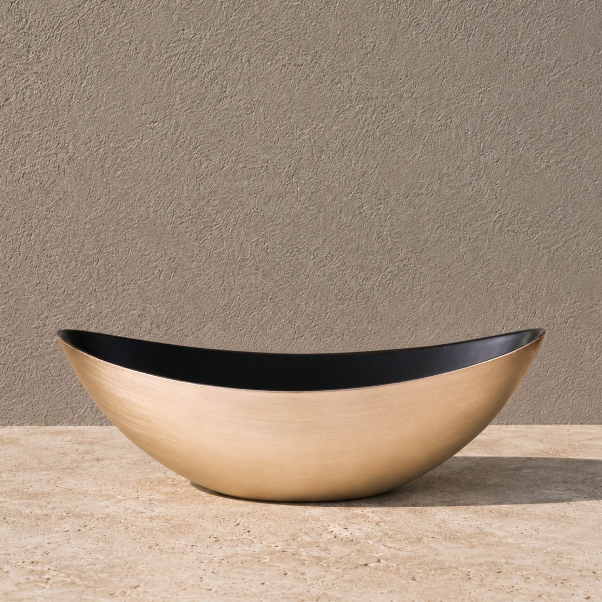 matches21 HOME & HOBBY Blumentopf Große Pflanzschale oval 39 cm für draussen Dekoschale champagner (1 St), Blumen-Schale als wetterfeste Friedhof-Schale Grab-Schmuck Grabschale