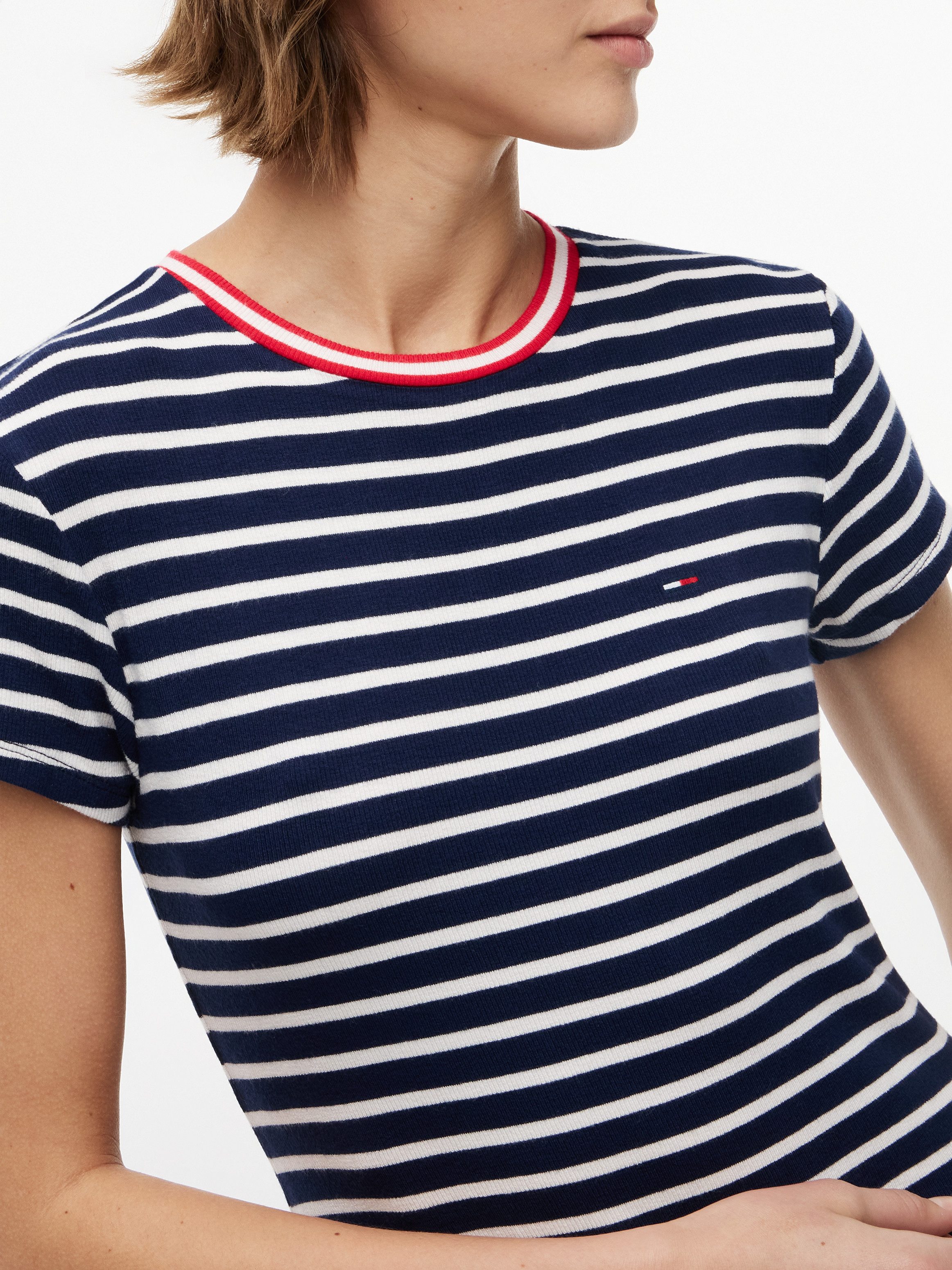 Tommy Jeans Minikleid TJW F&F JERSEY DRESS Viskosemischung