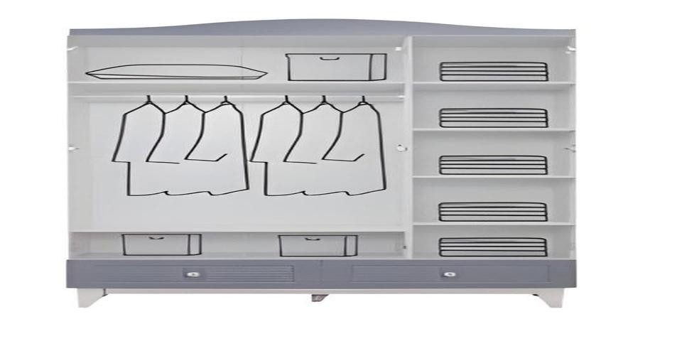 Xlmoebel Kleiderschrank Buntes Kinderzimmermöbel-Set mit geräumigem Schrank und Kommode (2-St., 2tlg.Kinderzimmer Set(Kleiderschrank+Kommode) Hergestellt in Europa