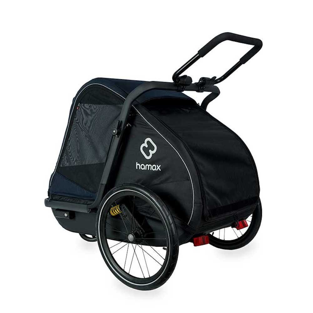 Hamax Fahrradhundeanhänger Hamax Pluto L inkl. gratis Pet Genie Eimer