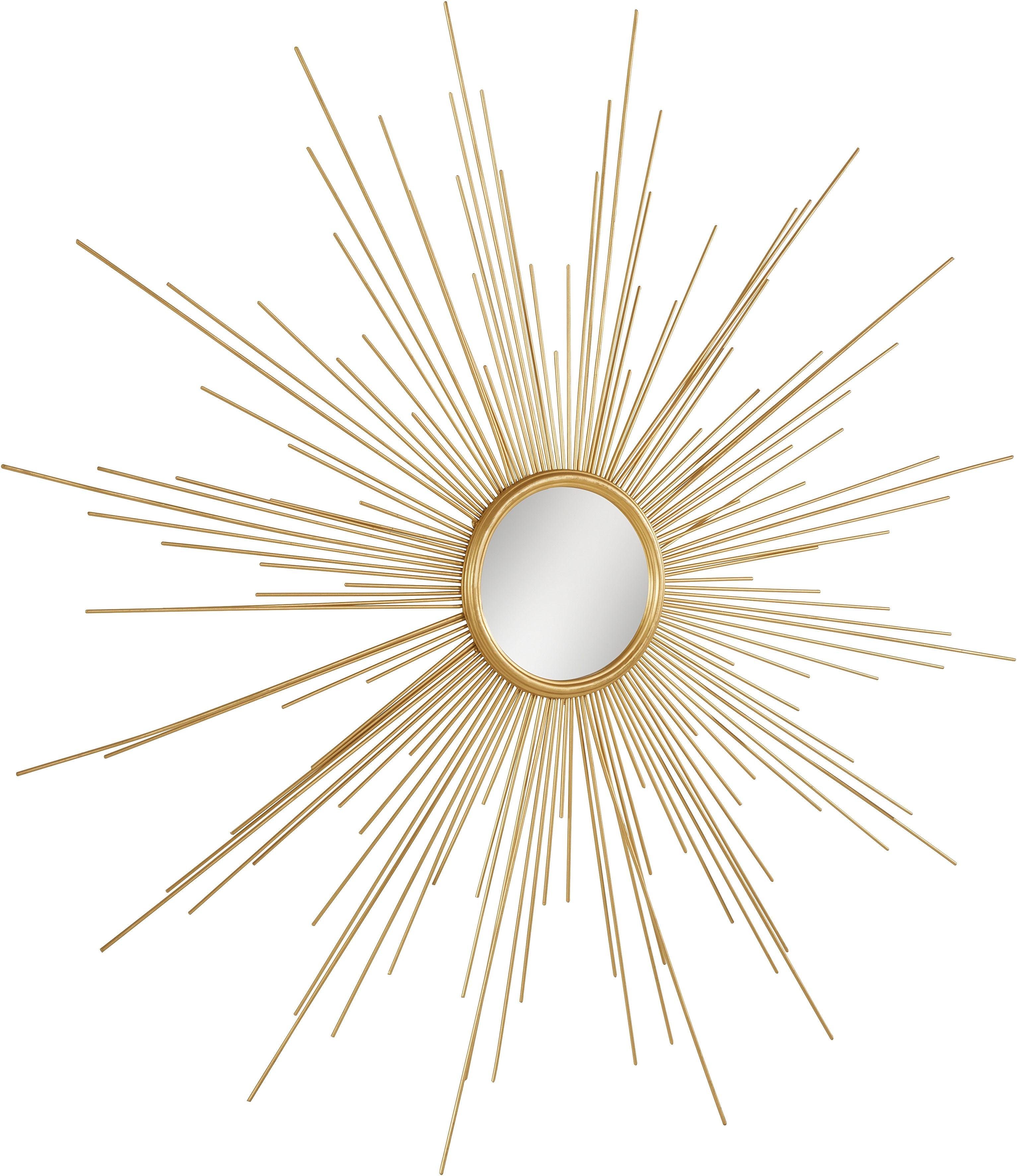 Leonique Dekospiegel »Sonne, gold«, Wandspiegel, Wanddeko, rund, Ø 104 cm,  aus Metall, dekorativ im Wohnzimmer & Schlafzimmer online kaufen | OTTO