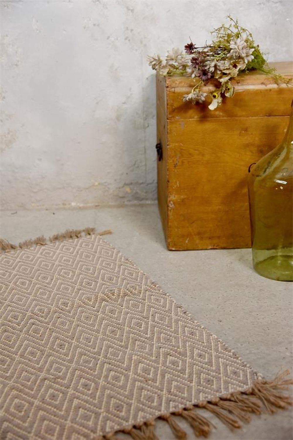 van Deurs Danmark Teppich Teppich im Used-Look Creme Rosé Grau Handgearbeitet Läufer, Farbecht, Rechteckig, in 2 größen